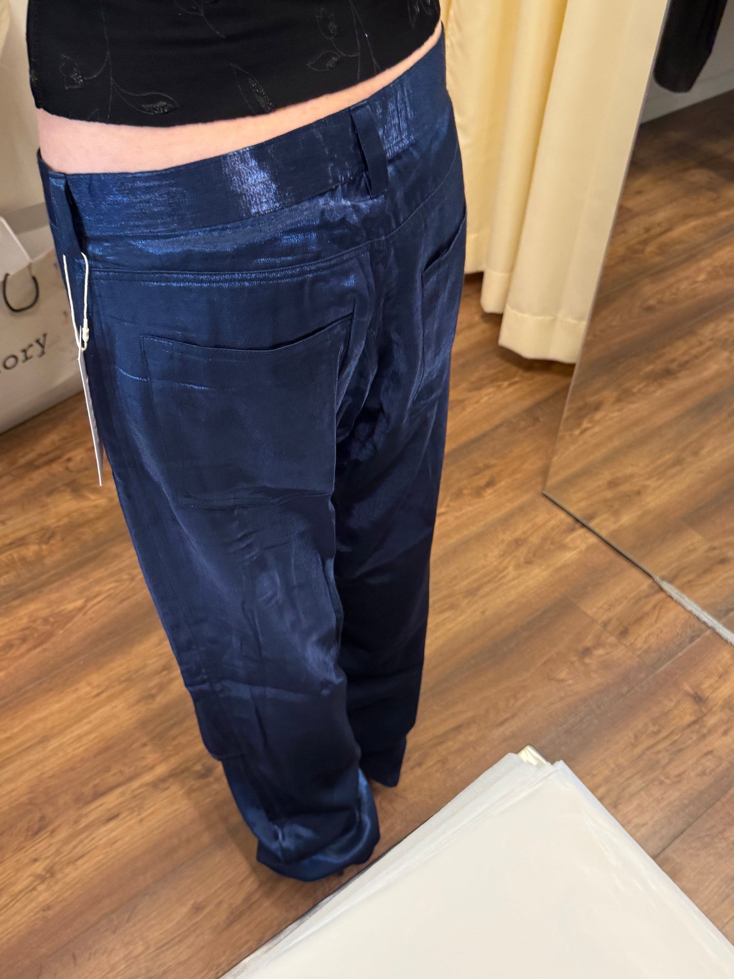 Mote Chason Metallic Coated Trousers 1990s–Early 2000s