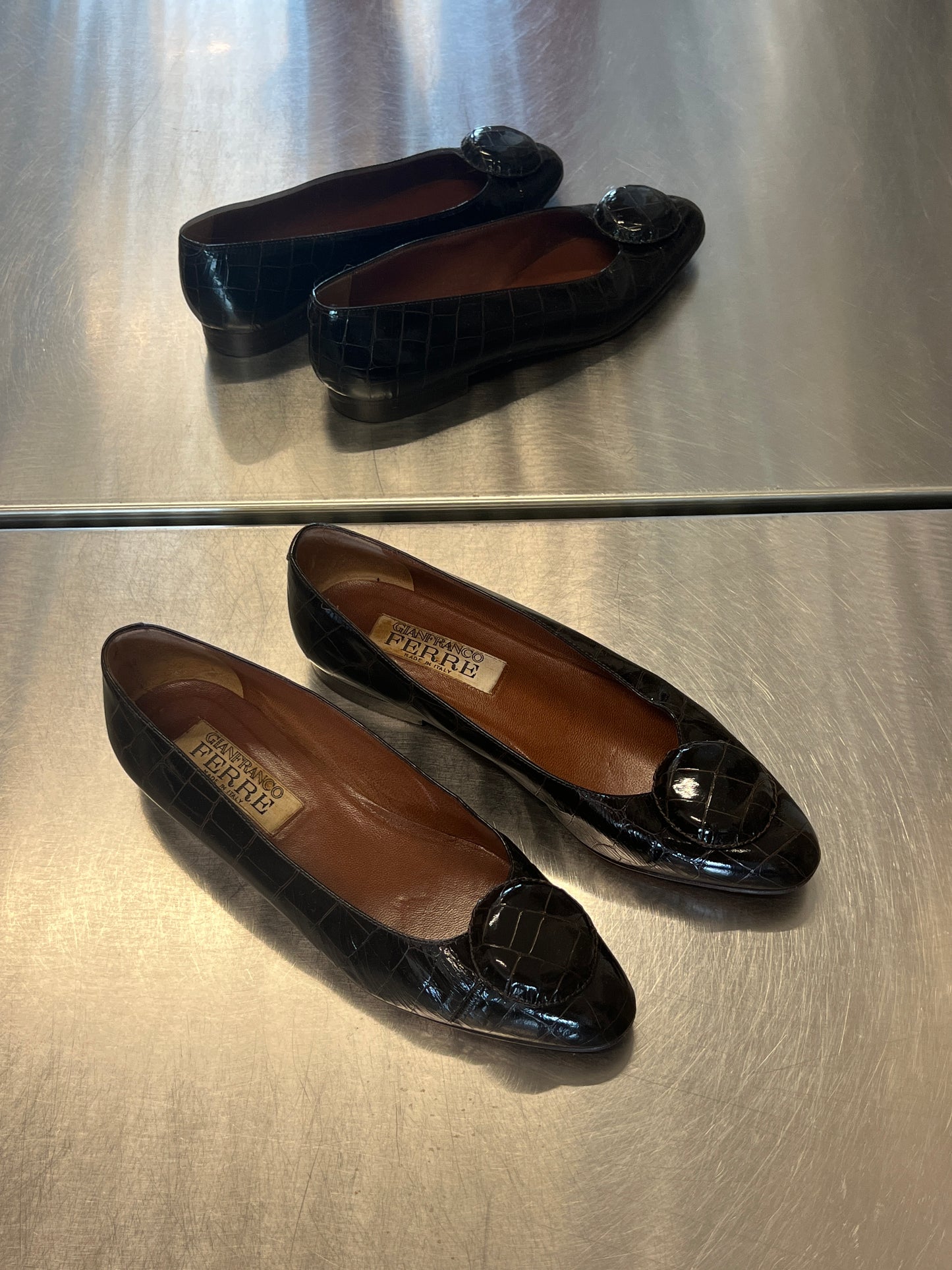 Gianfranco Ferre Patent Leather Ballerinas