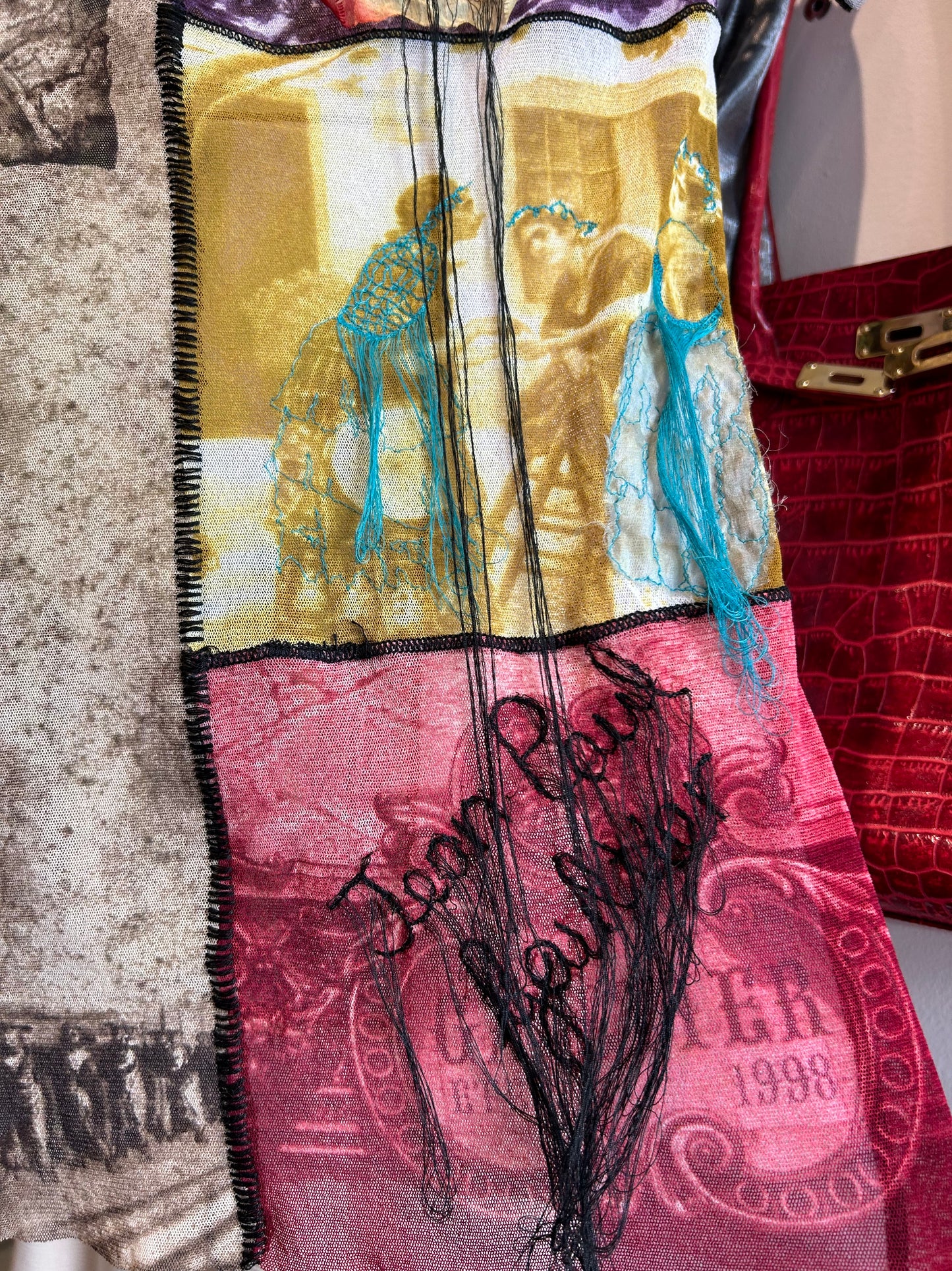 JEAN PAUL GAULTIER 1998 Frida Kahlo Mexican mesh top
