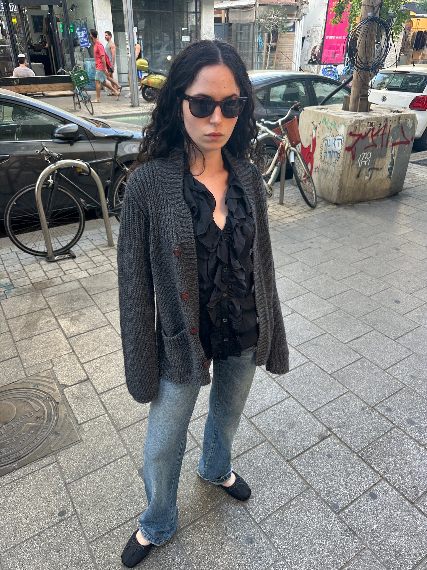 Agnes B. Homme Alpaca Wool Cardigan