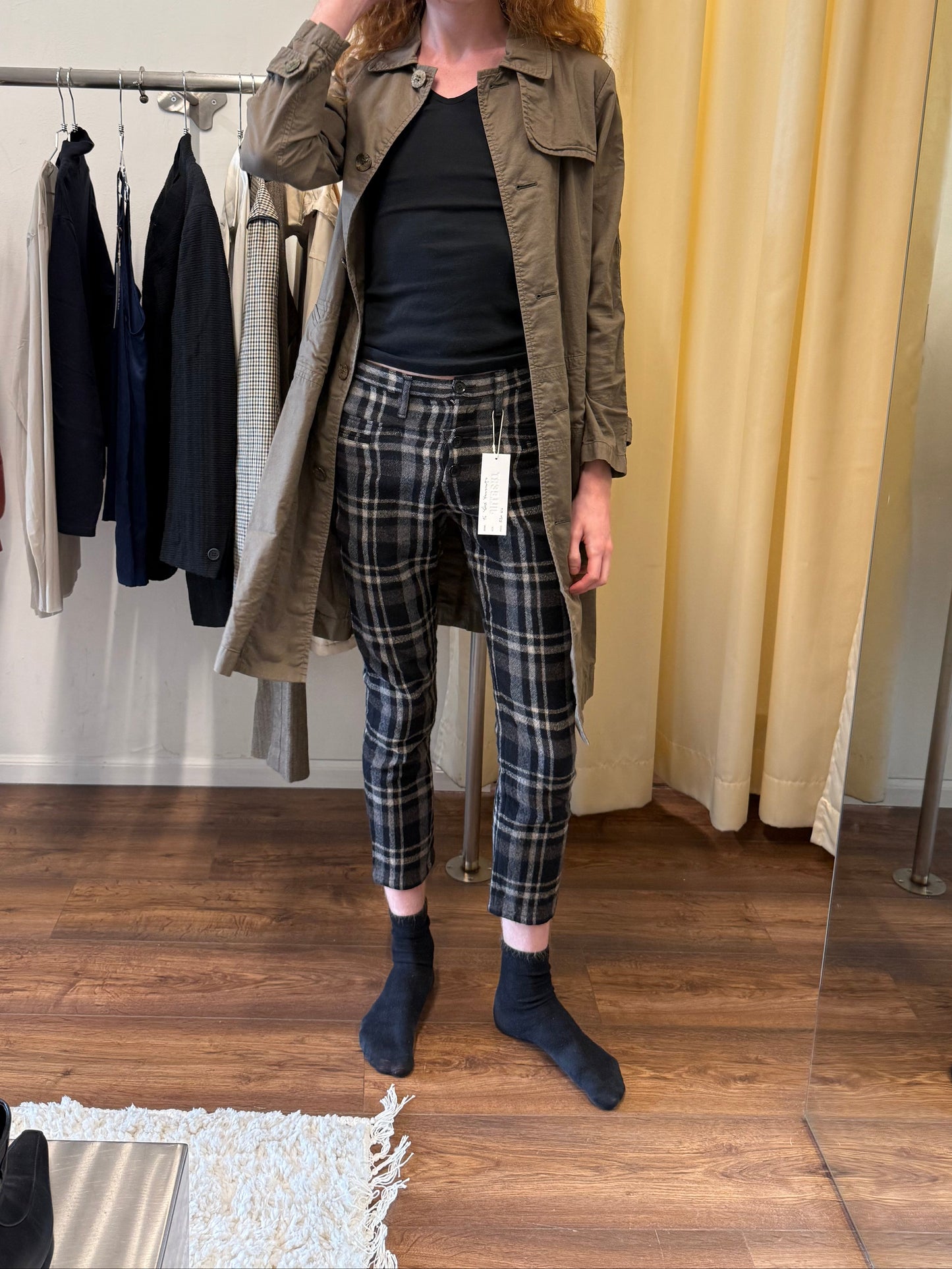 Y’s Yohji Yamamoto – Double-Closure Checked Wool Pants