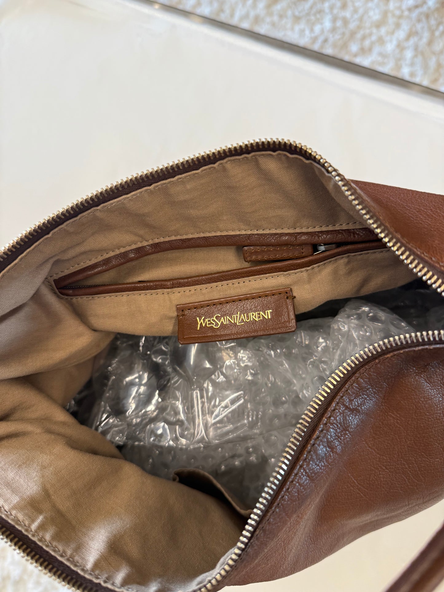 Yves Saint Laurent 00’s Leather And Canvas Bag