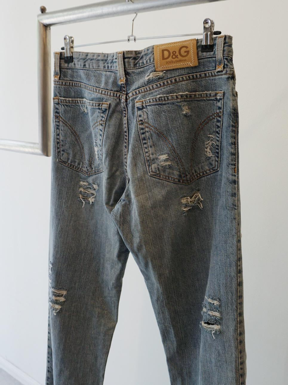 D&G Distressed Baggy Jeans
