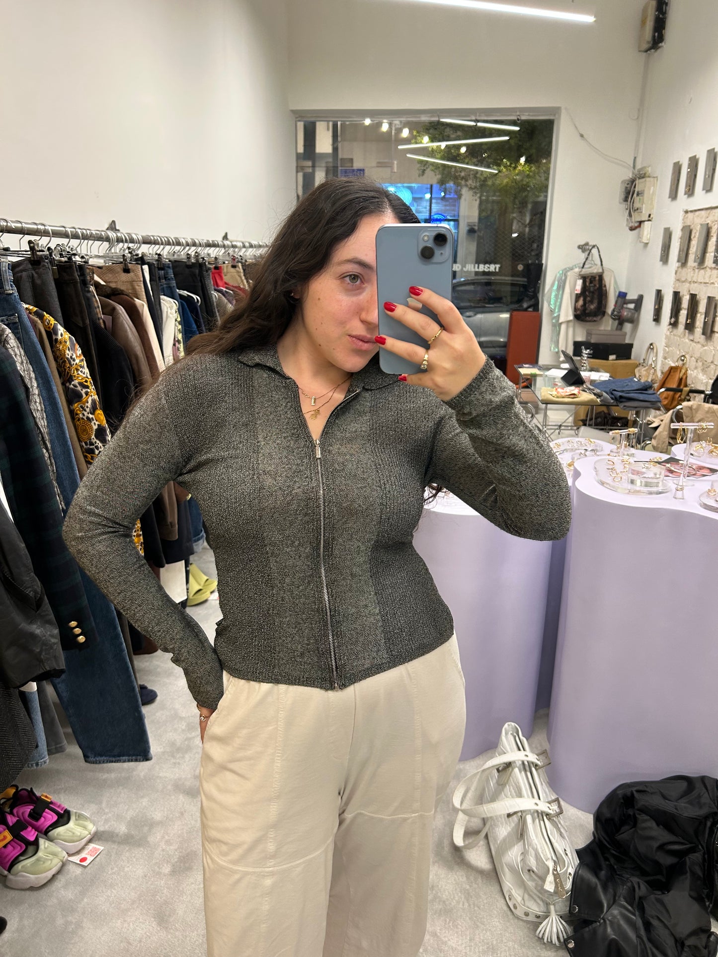 SPORTMAX knit zipup sweater