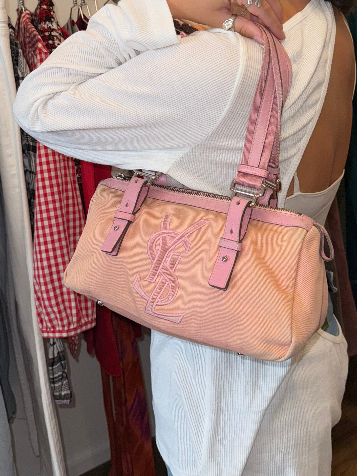 Yves Saint Laurent 2000s pink shoulder bag