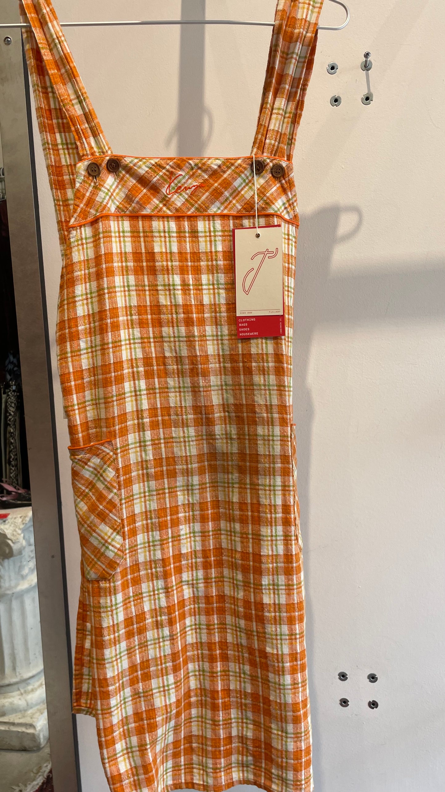 KENZO plaid orange robe