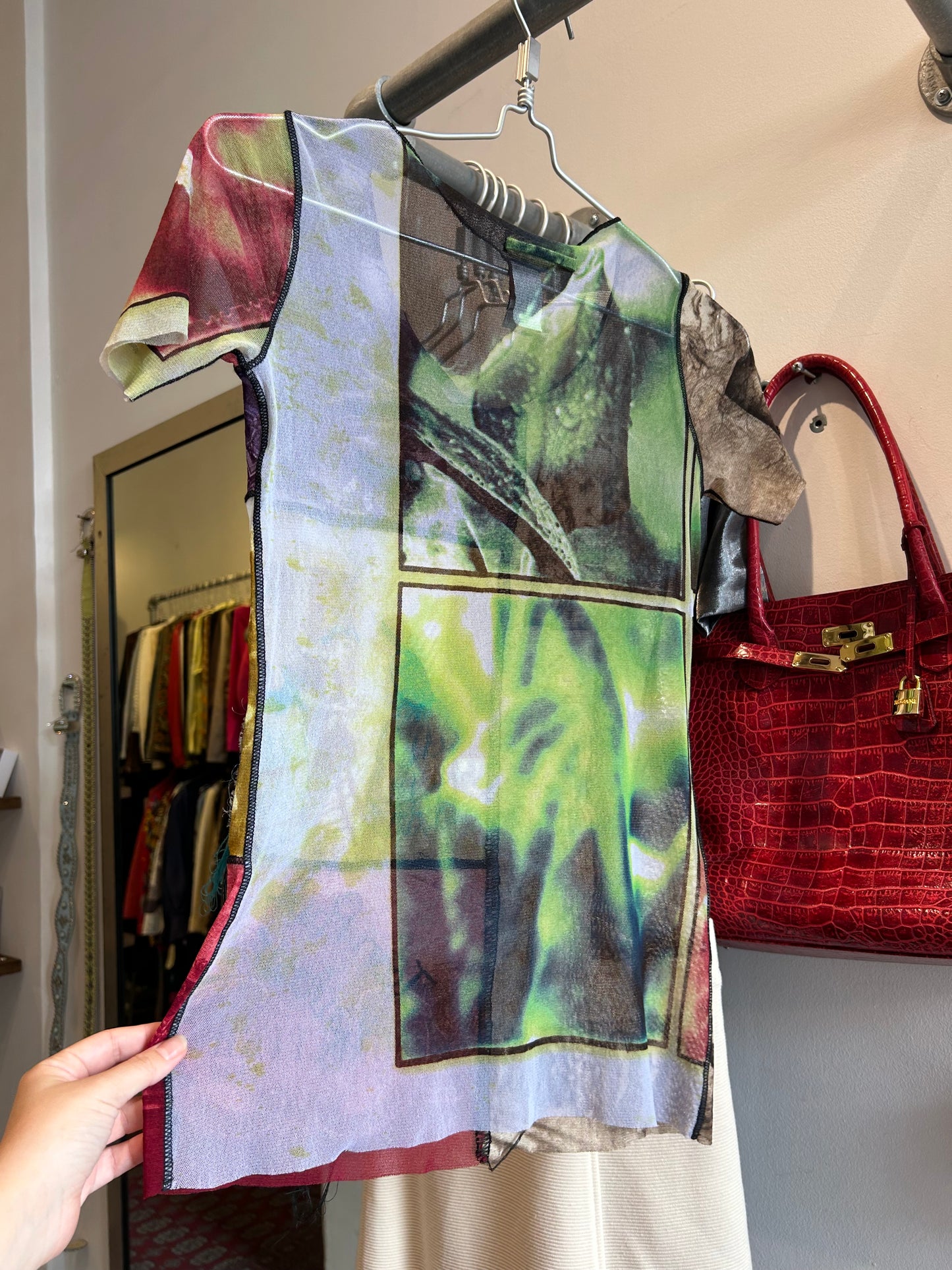 JEAN PAUL GAULTIER 1998 Frida Kahlo Mexican mesh top