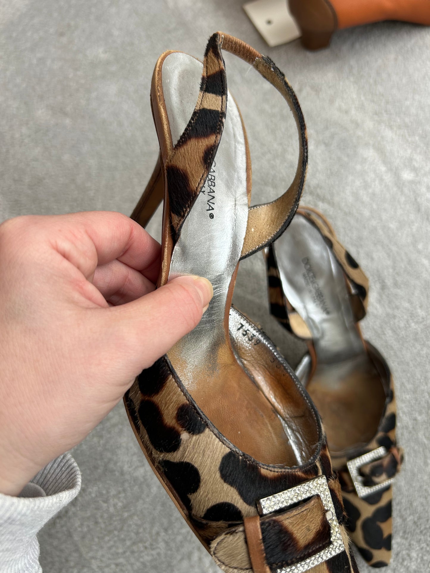 Dolce & Gabbana leopard calf hair heels 36 EU