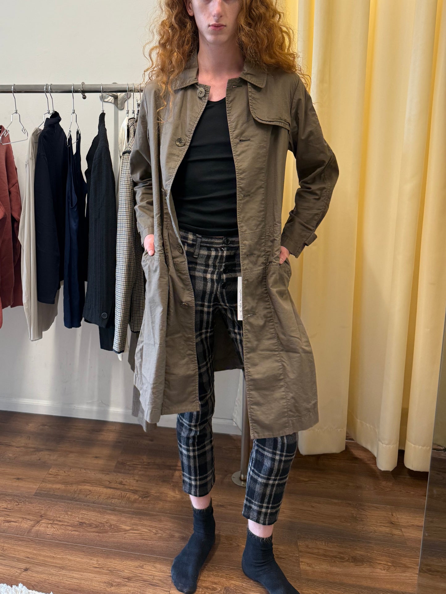 Y’s Yohji Yamamoto – Double-Closure Checked Wool Pants