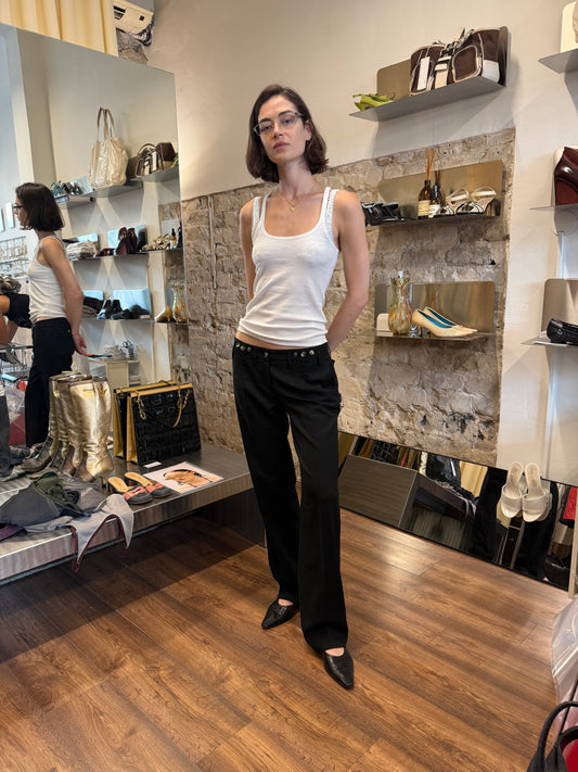 Dolce & Gabbana Low Waist Button Trousers