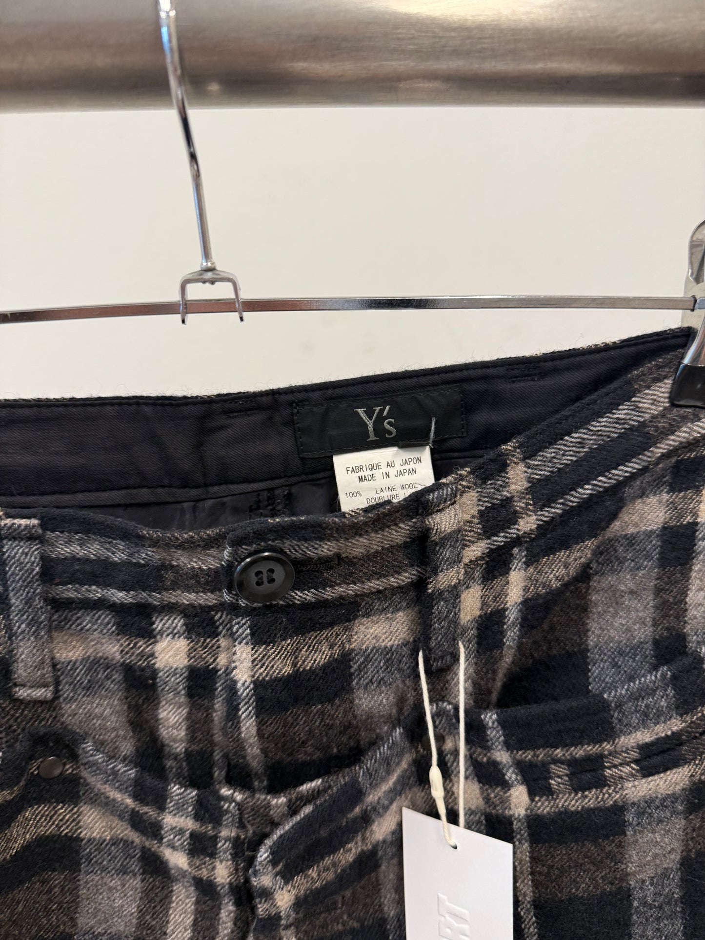 Y’s Yohji Yamamoto – Double-Closure Checked Wool Pants