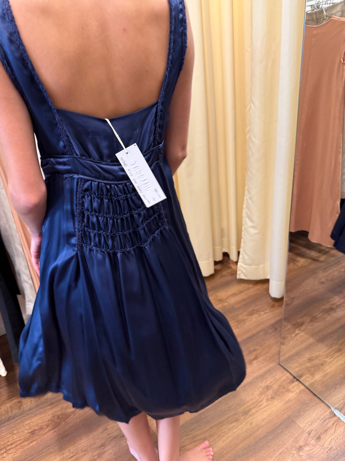 Sportmax Code Max Mara 100% Silk Navy Dress