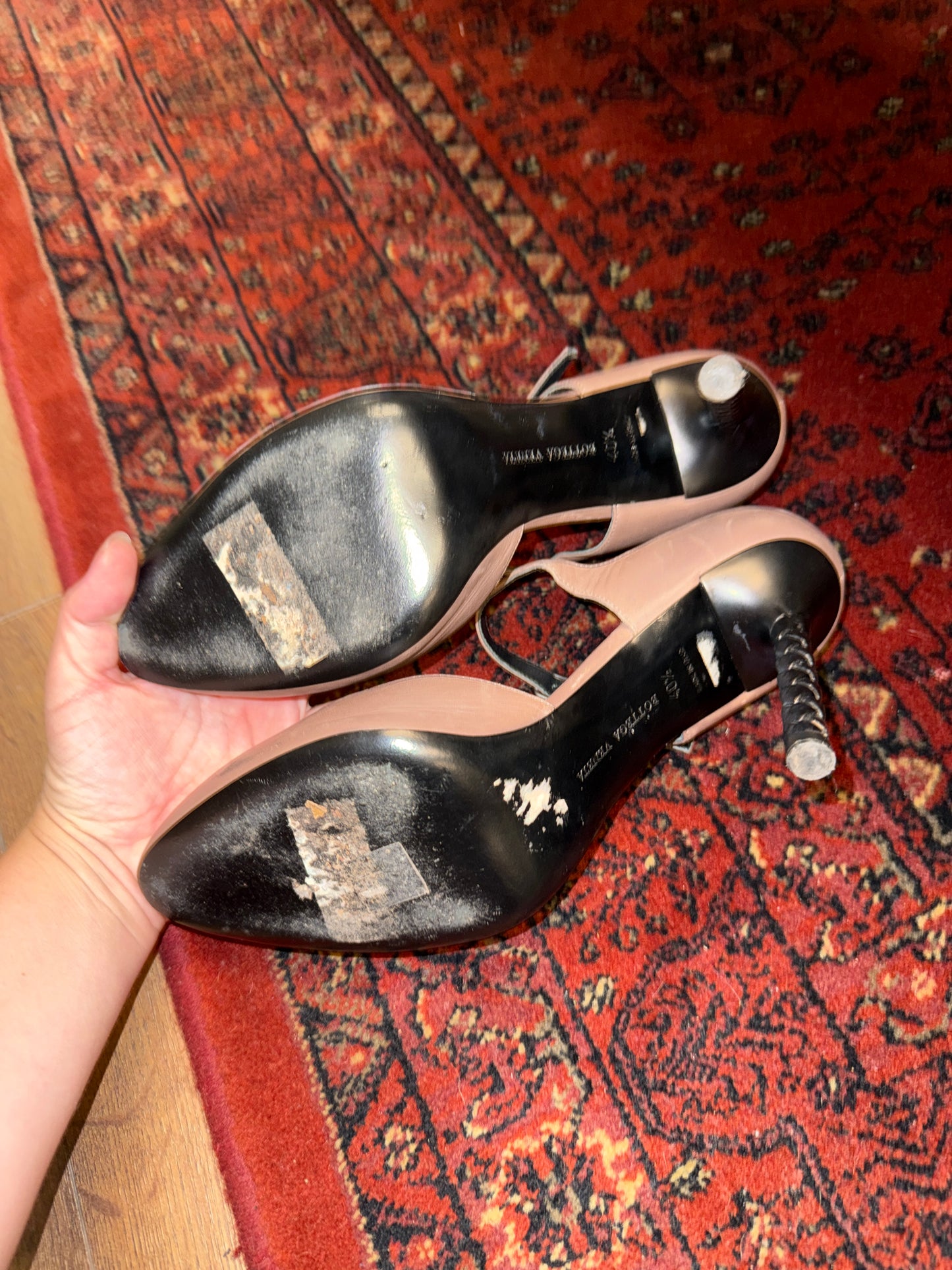 Bottega Veneta Leather Mary Jane Heels 40.5