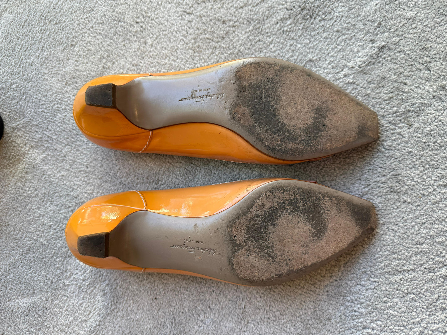 Salvatore Ferragamo Little Orange Heels 36.5