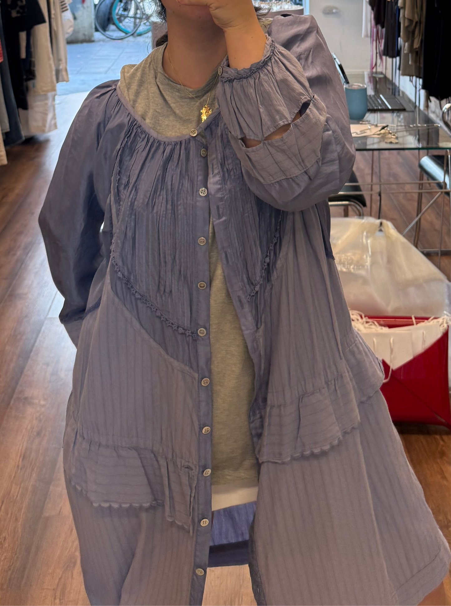 Tsumori Chisato layered shirt dress / robe