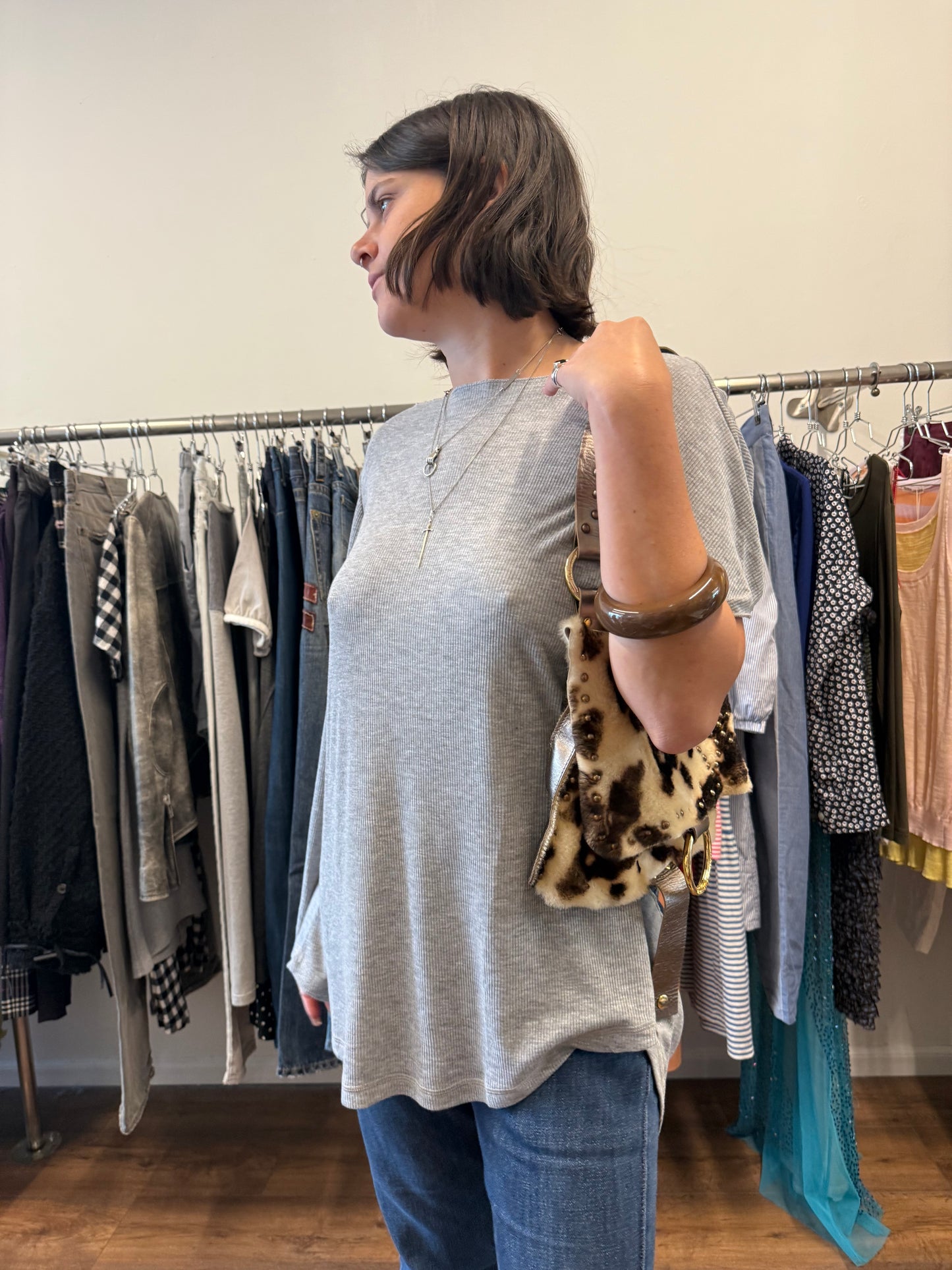 Dolce & Gabbana Y2K Faux Fur Shoulder Bag