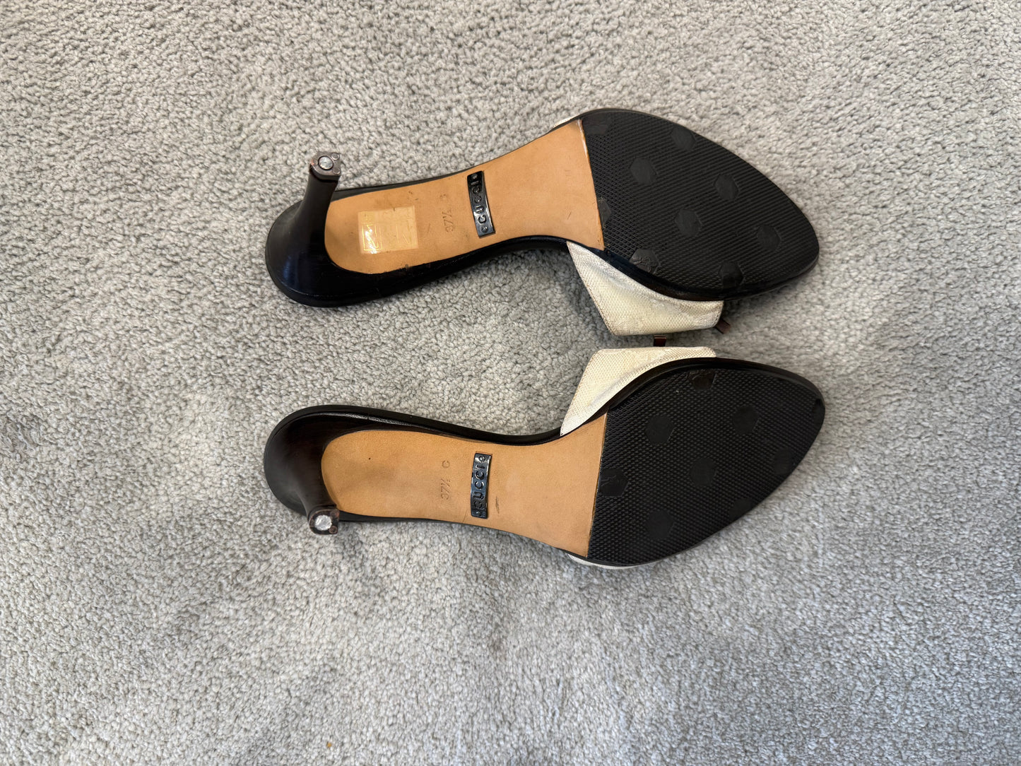 Gucci early 2000s monogram bow mules