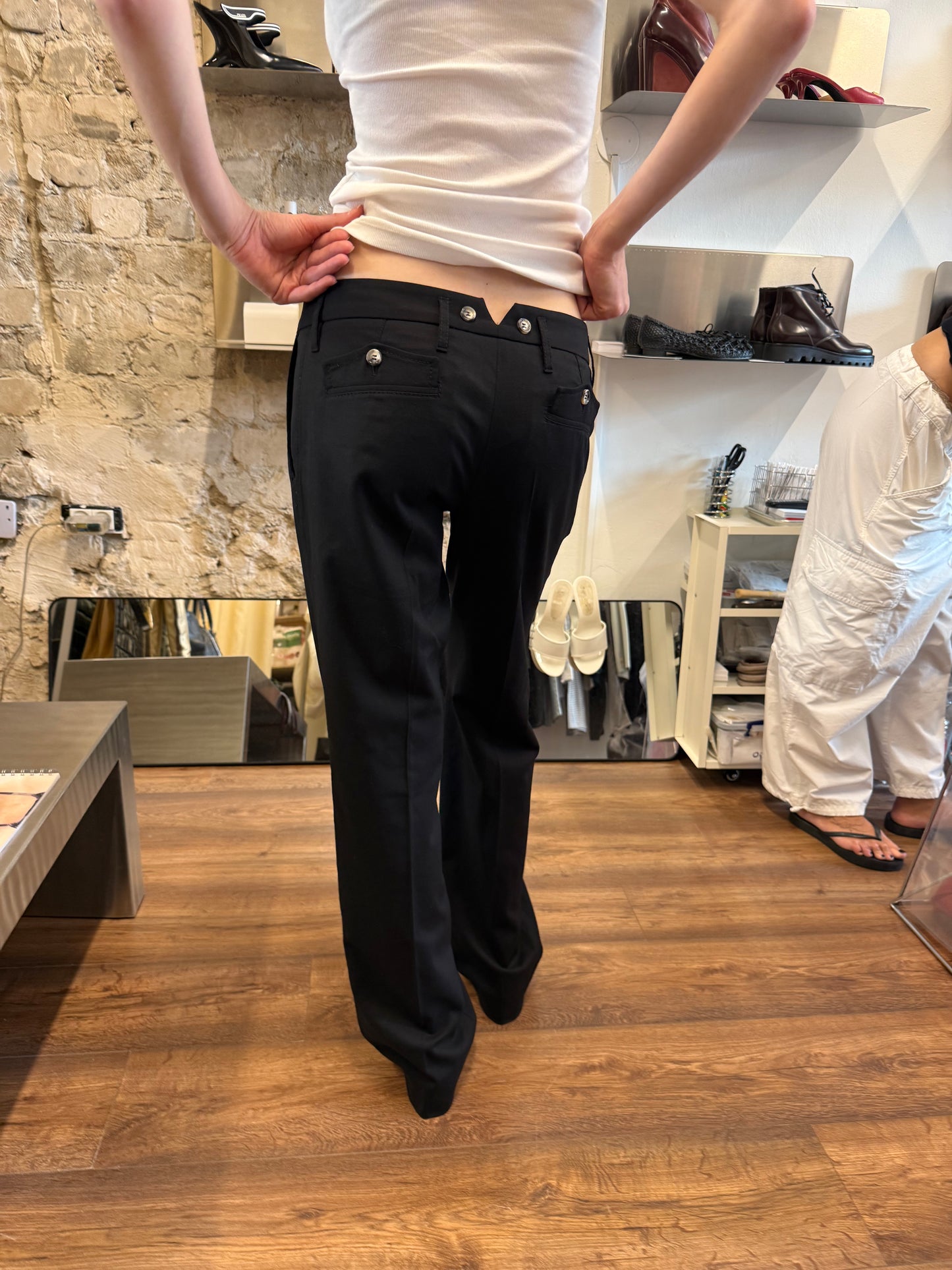Dolce & Gabbana Low Waist Button Trousers