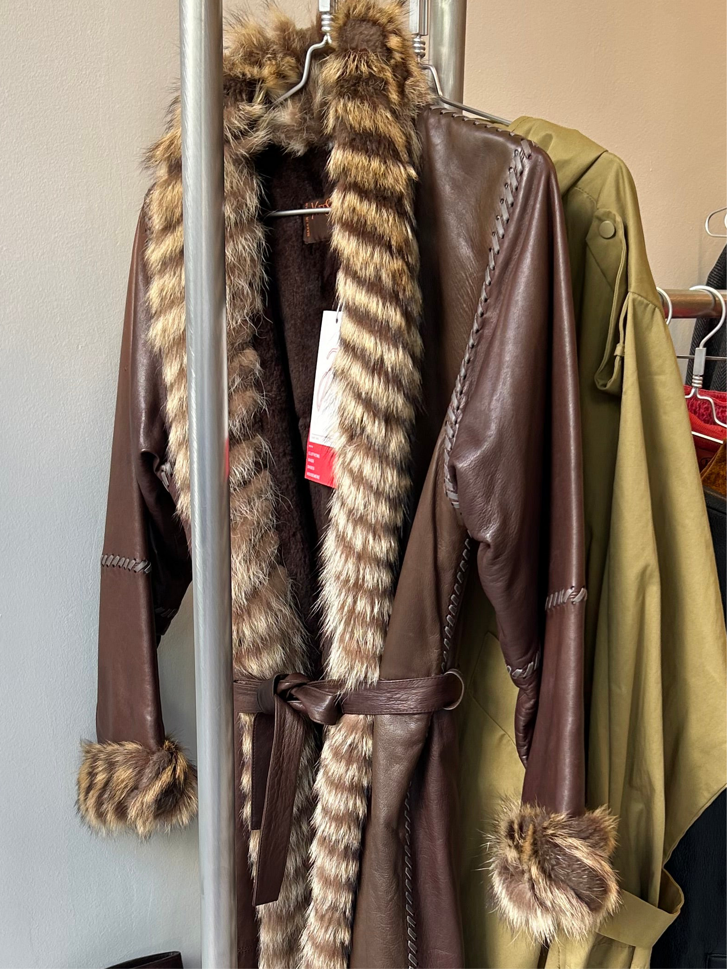 YVES SAINT LAURENT 1990s leather coat