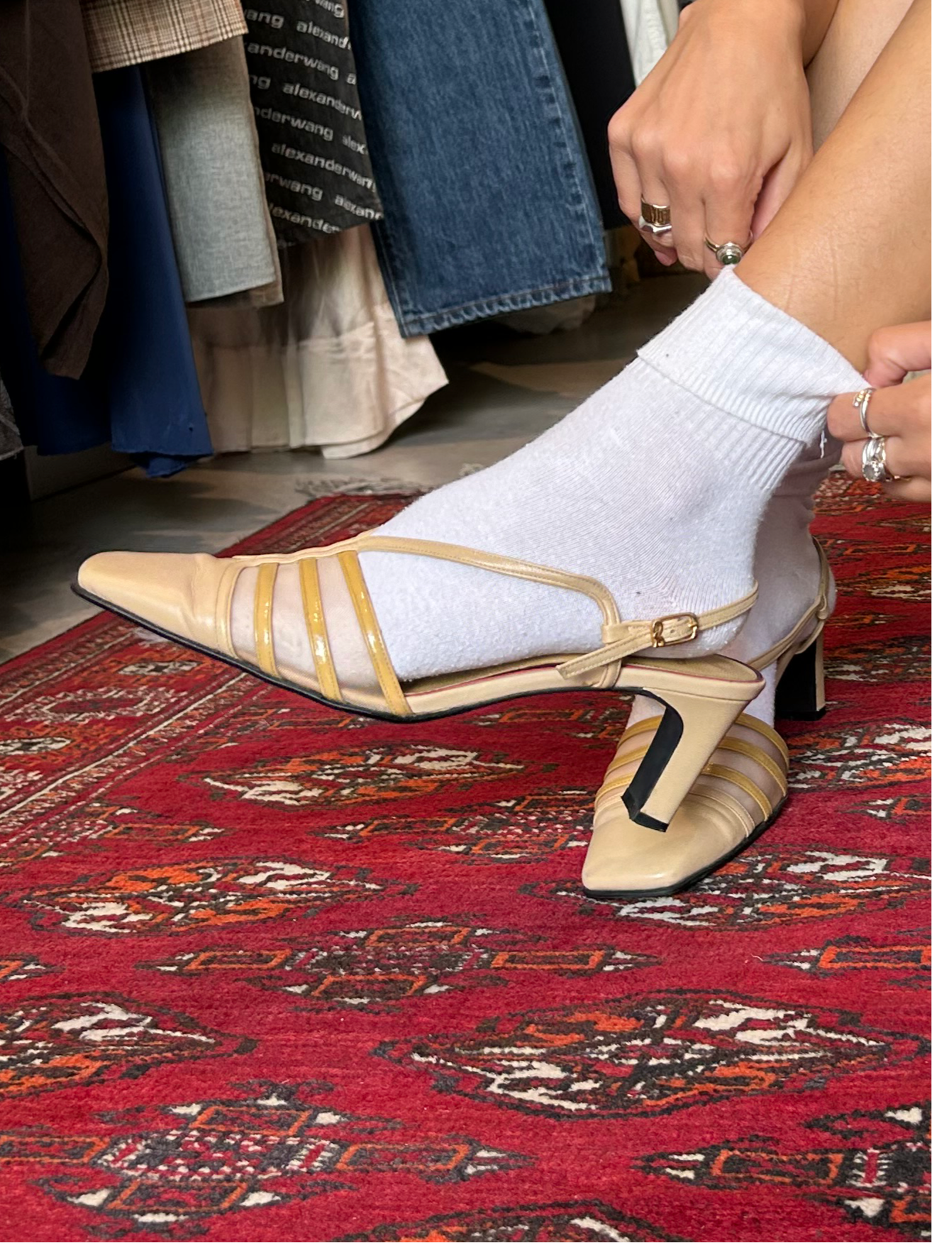 Roberta Di Camerino cream heels