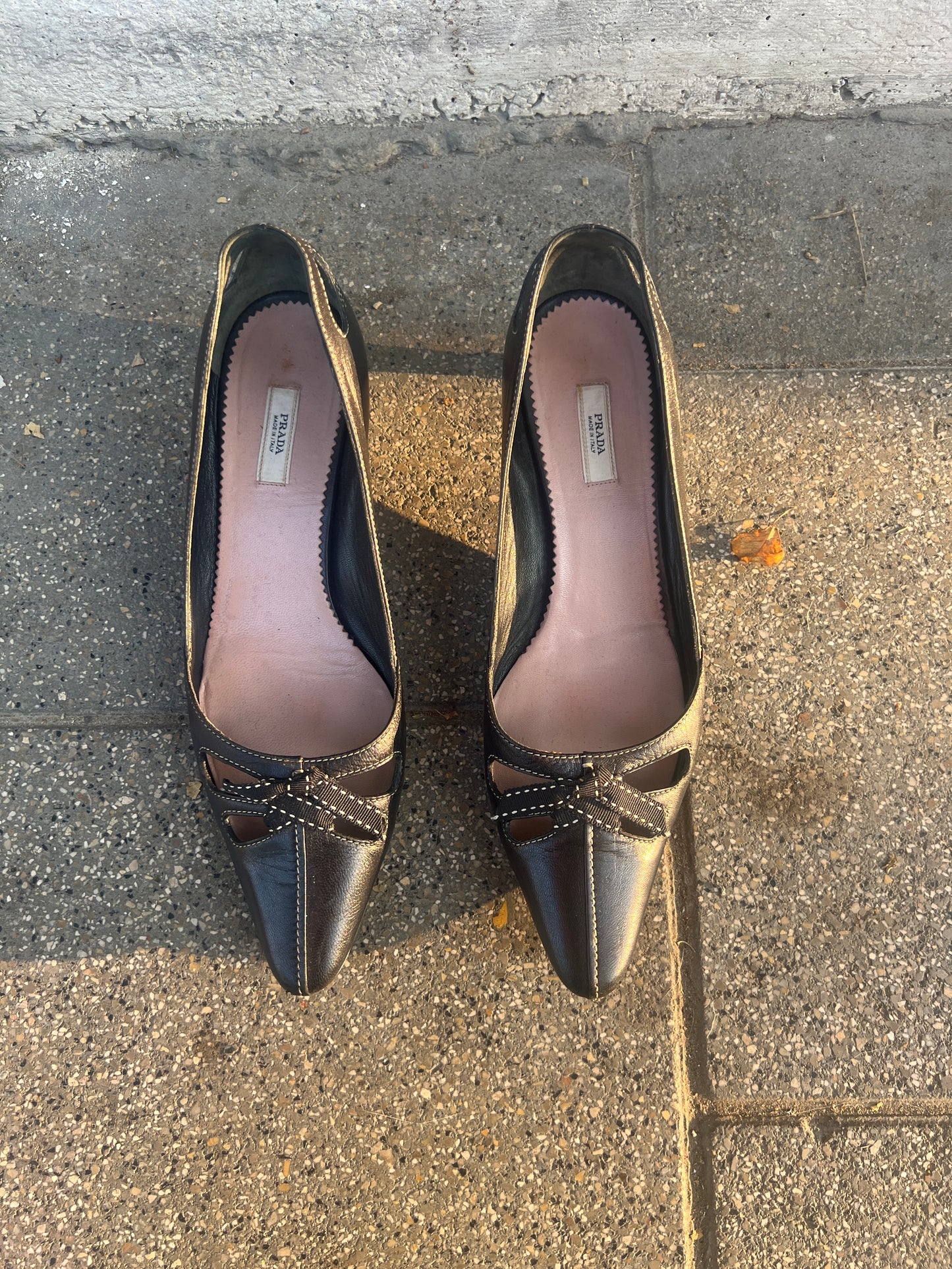 Prada Bow Kitten Heels