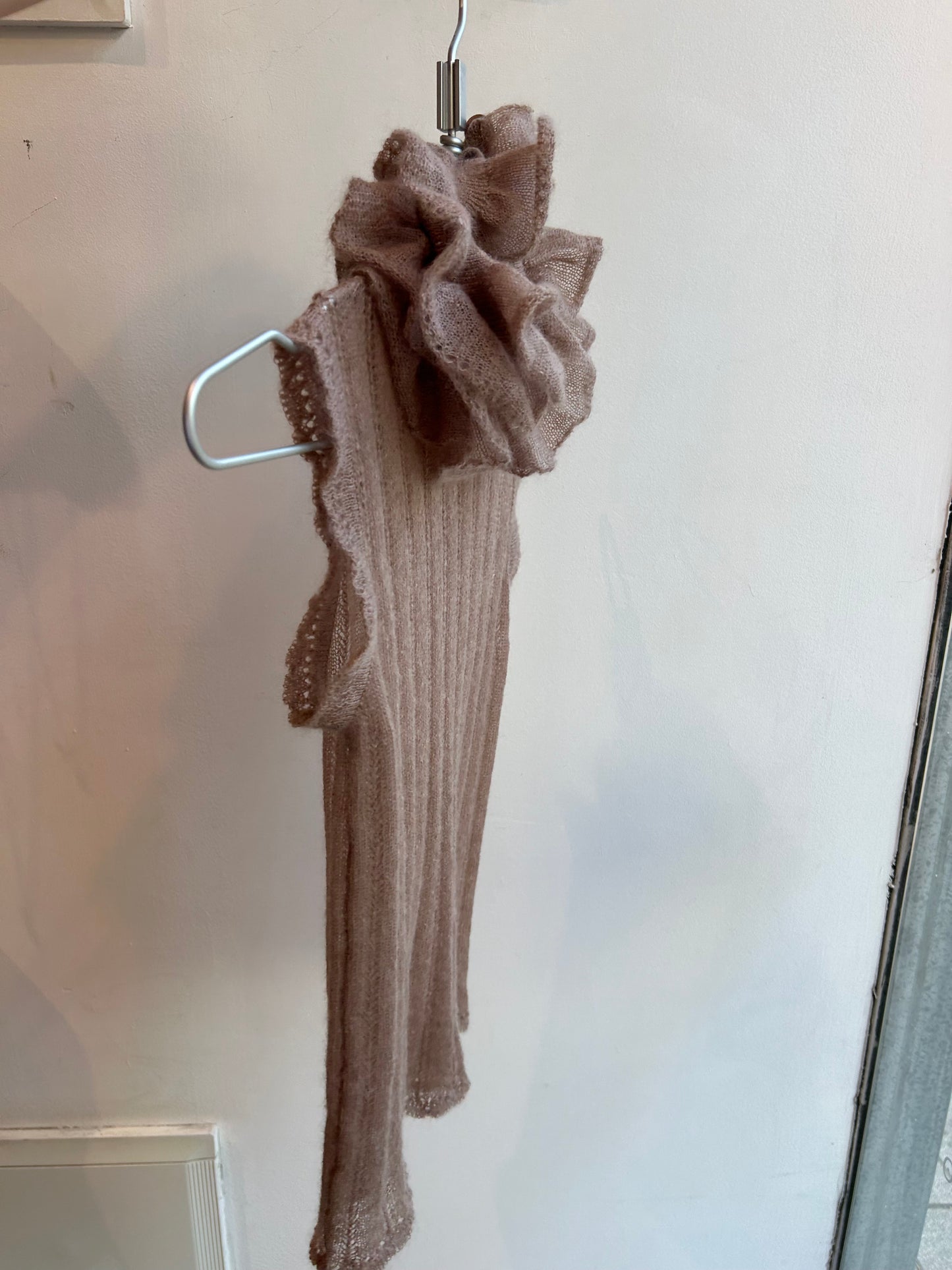 CHANEL 2000׳s ruffle neck sheer knit