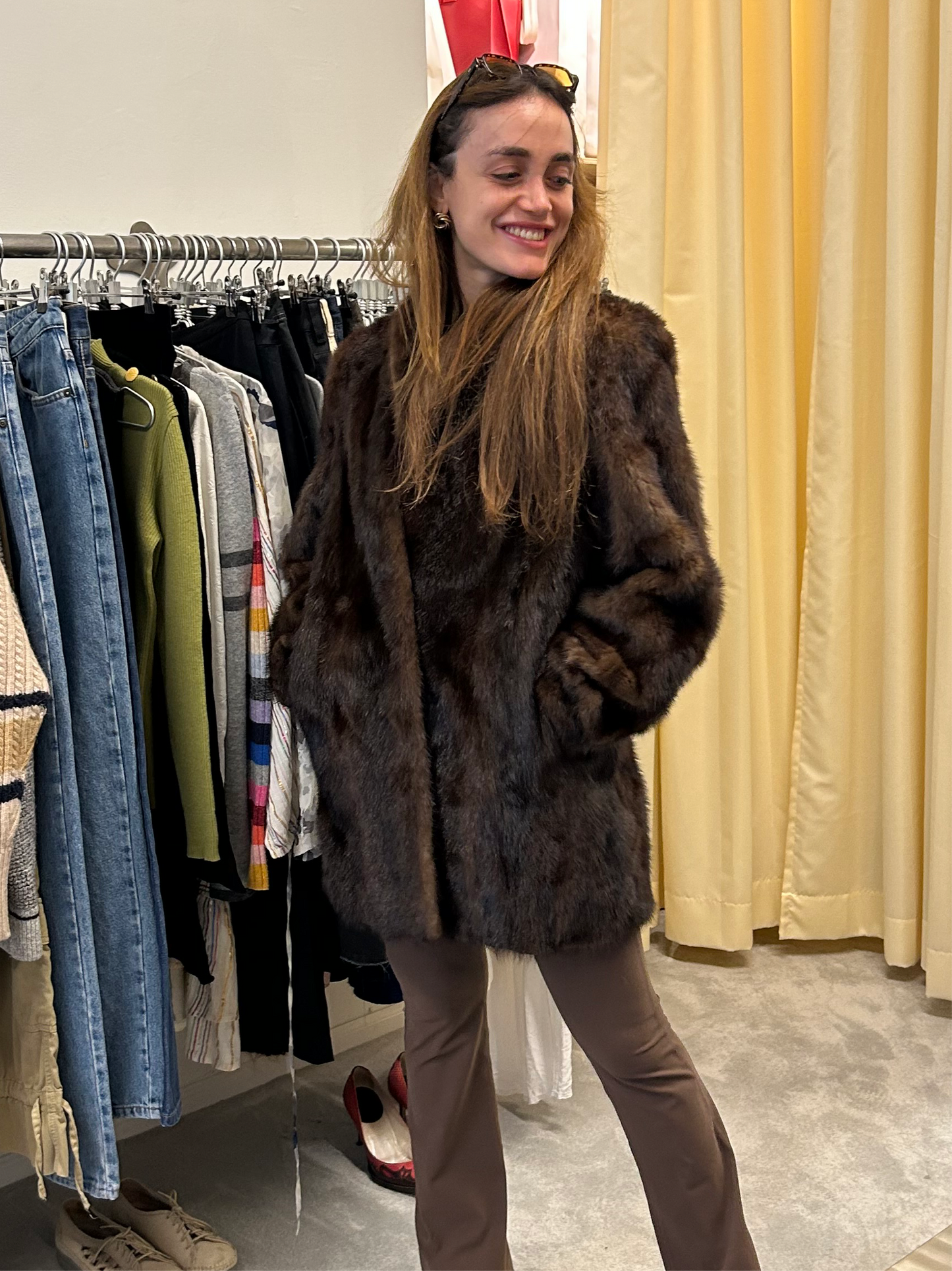 real fur coat