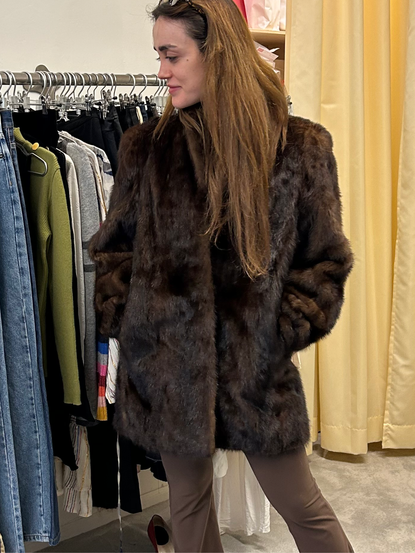 real fur coat