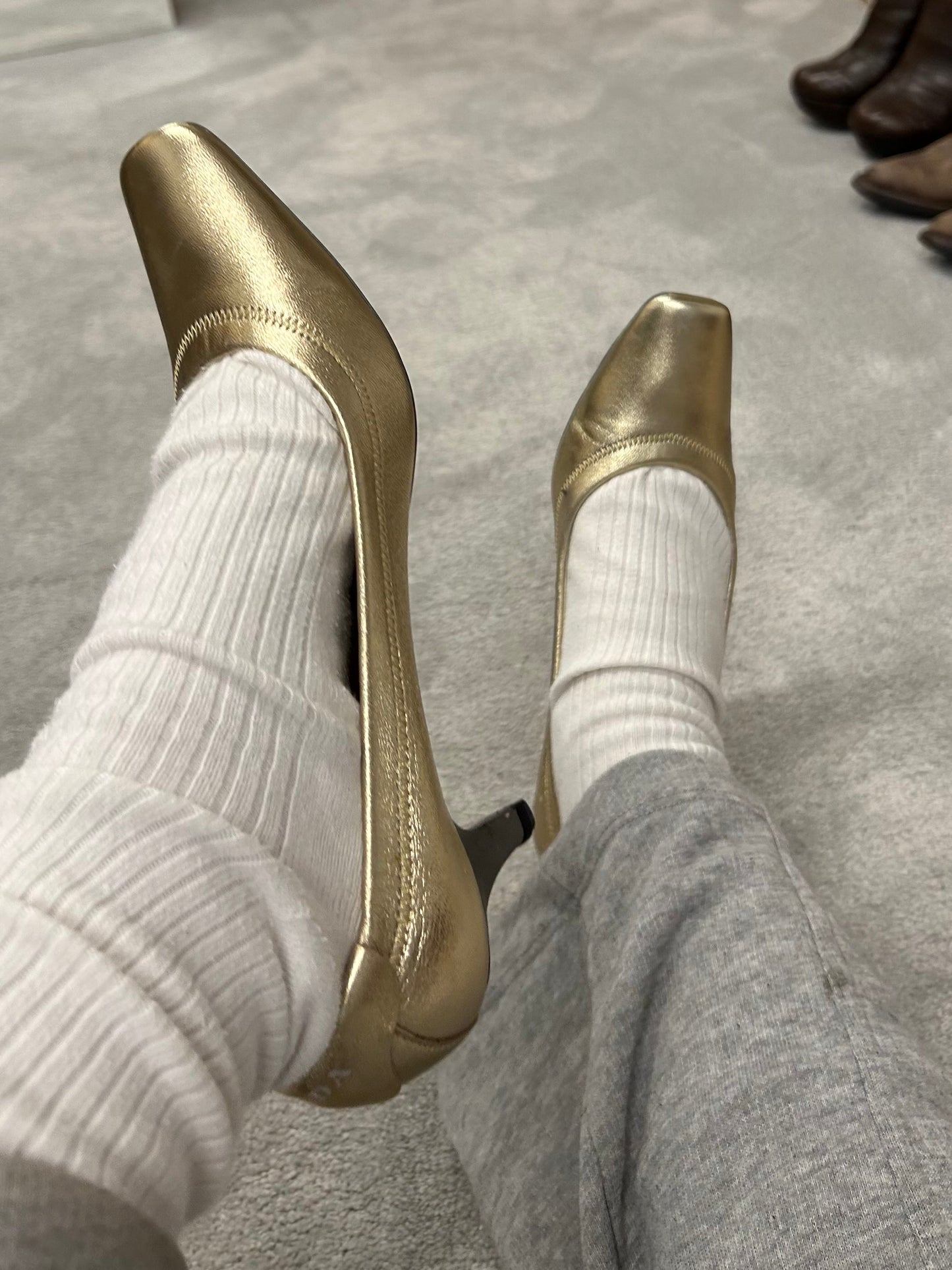 1990s PRADA gold kitten heels 36 EU