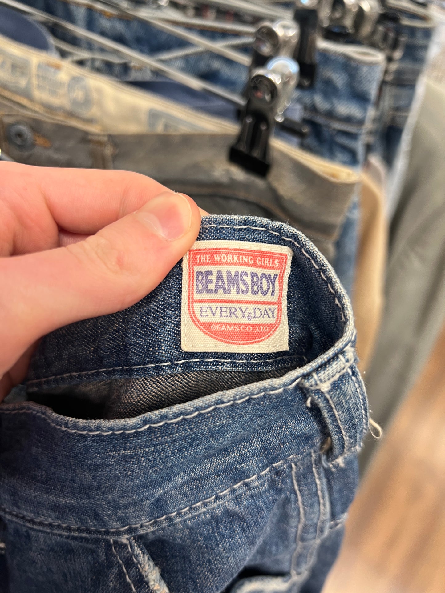 Beamsboy Buckle Back Painter Jeans