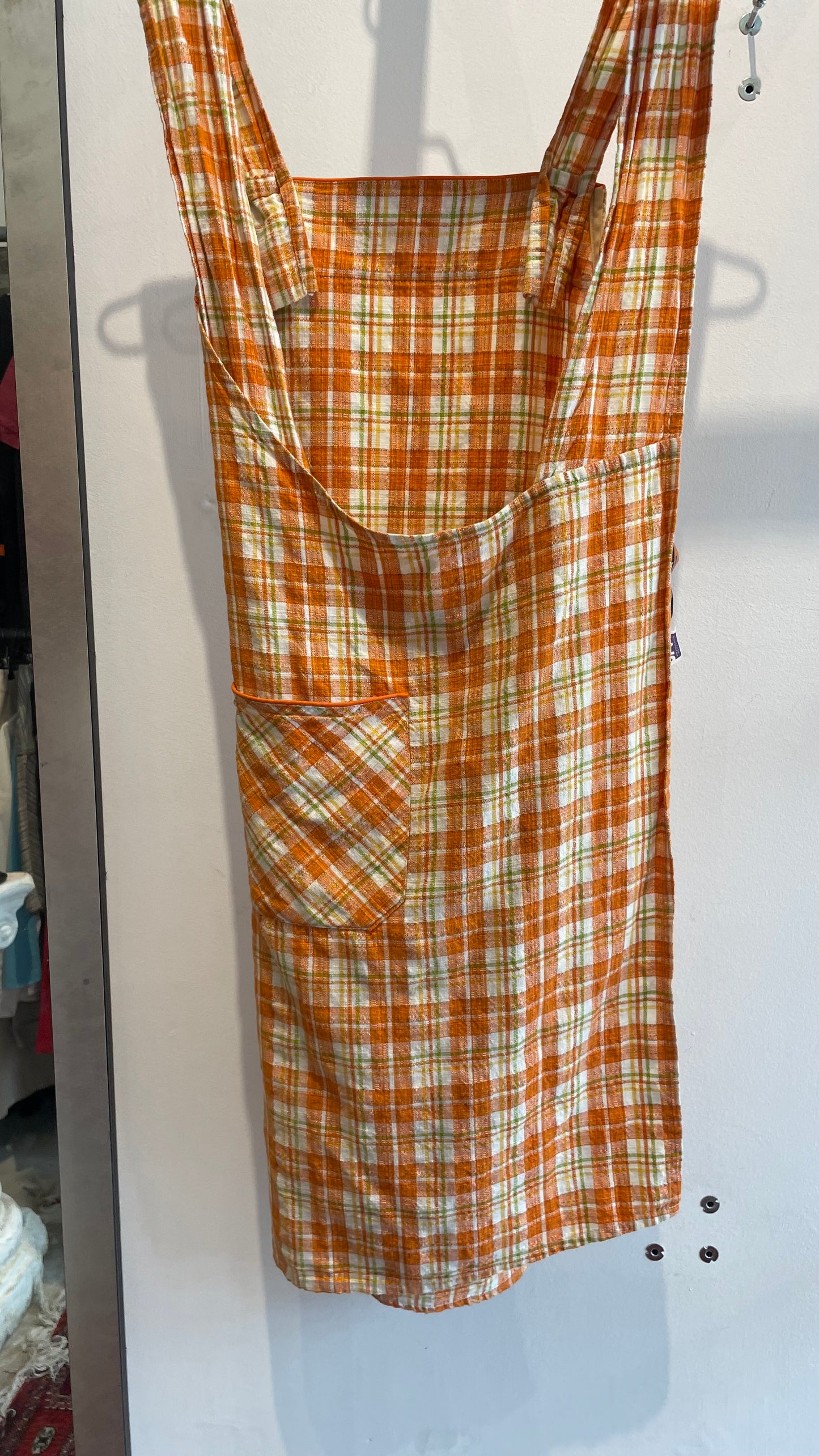 KENZO plaid orange robe