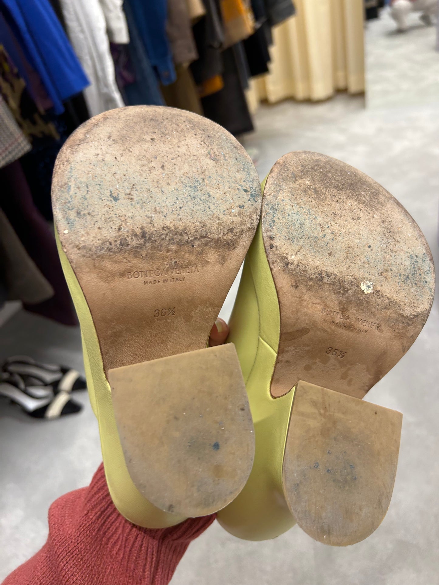 BOTTEGA VENETA wedge mules