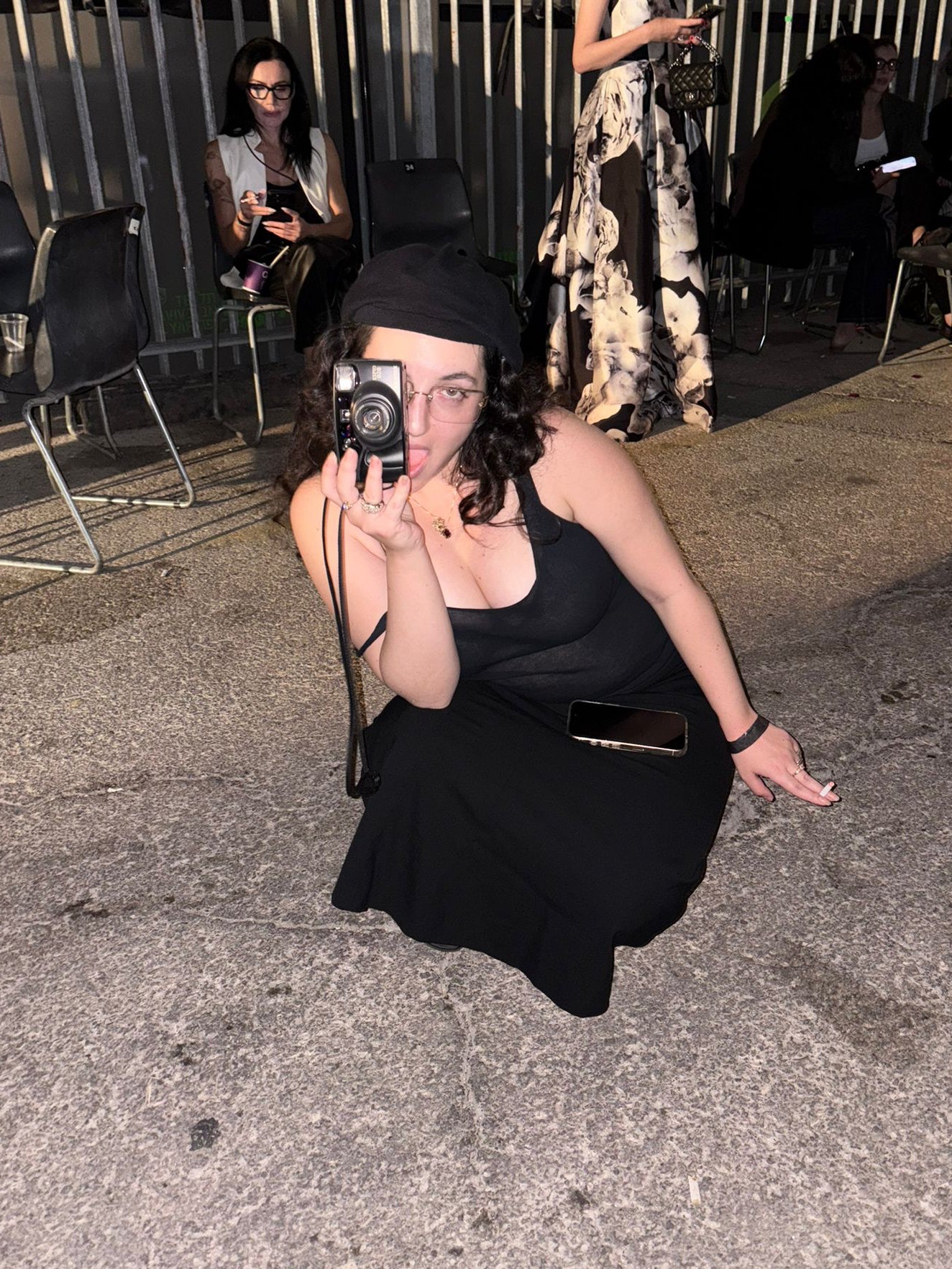 LANVIN Wedding Collection — sheer tank with silk bow (black)