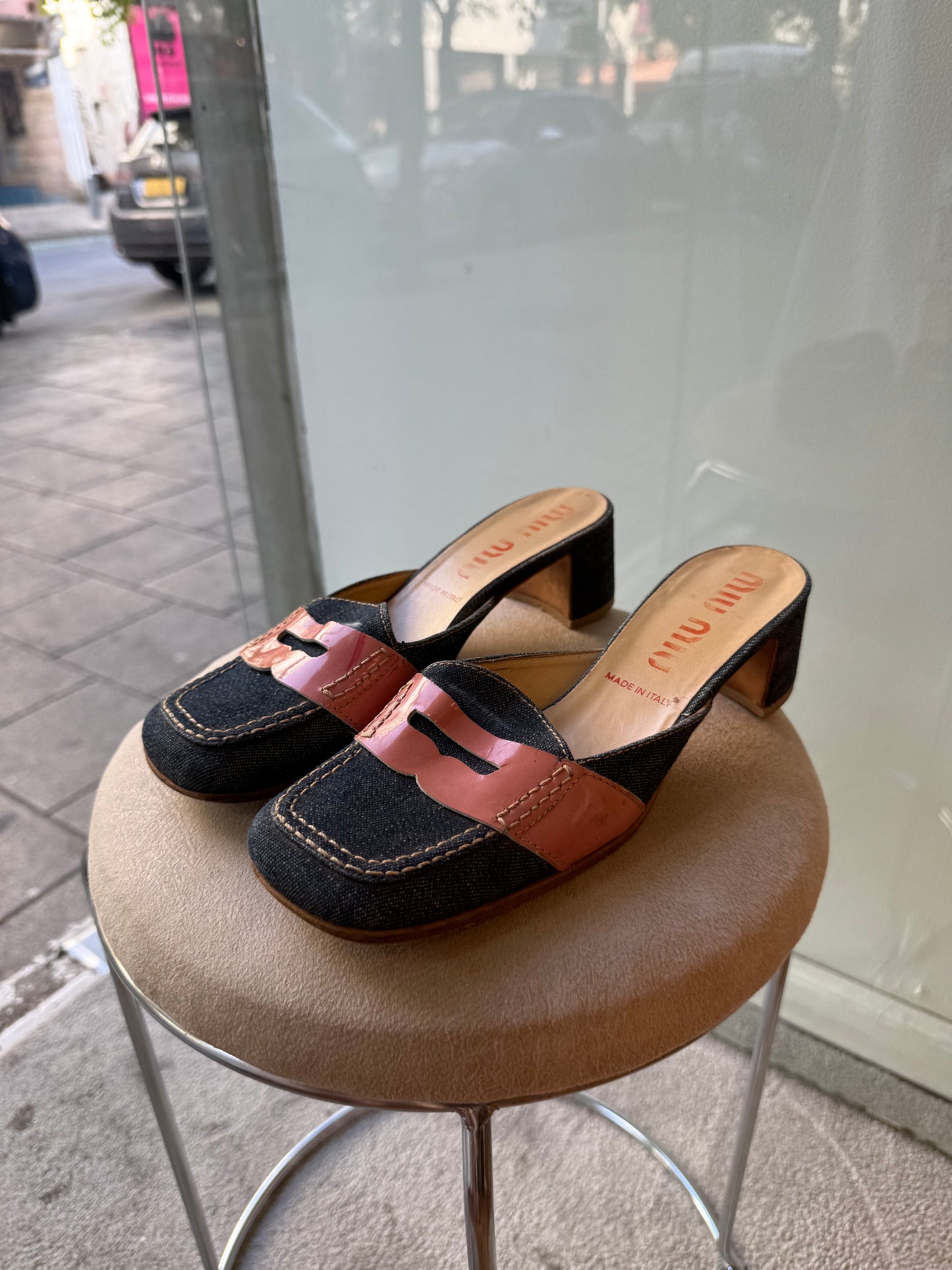Miu Miu Denim Loafer Mules – 2000s