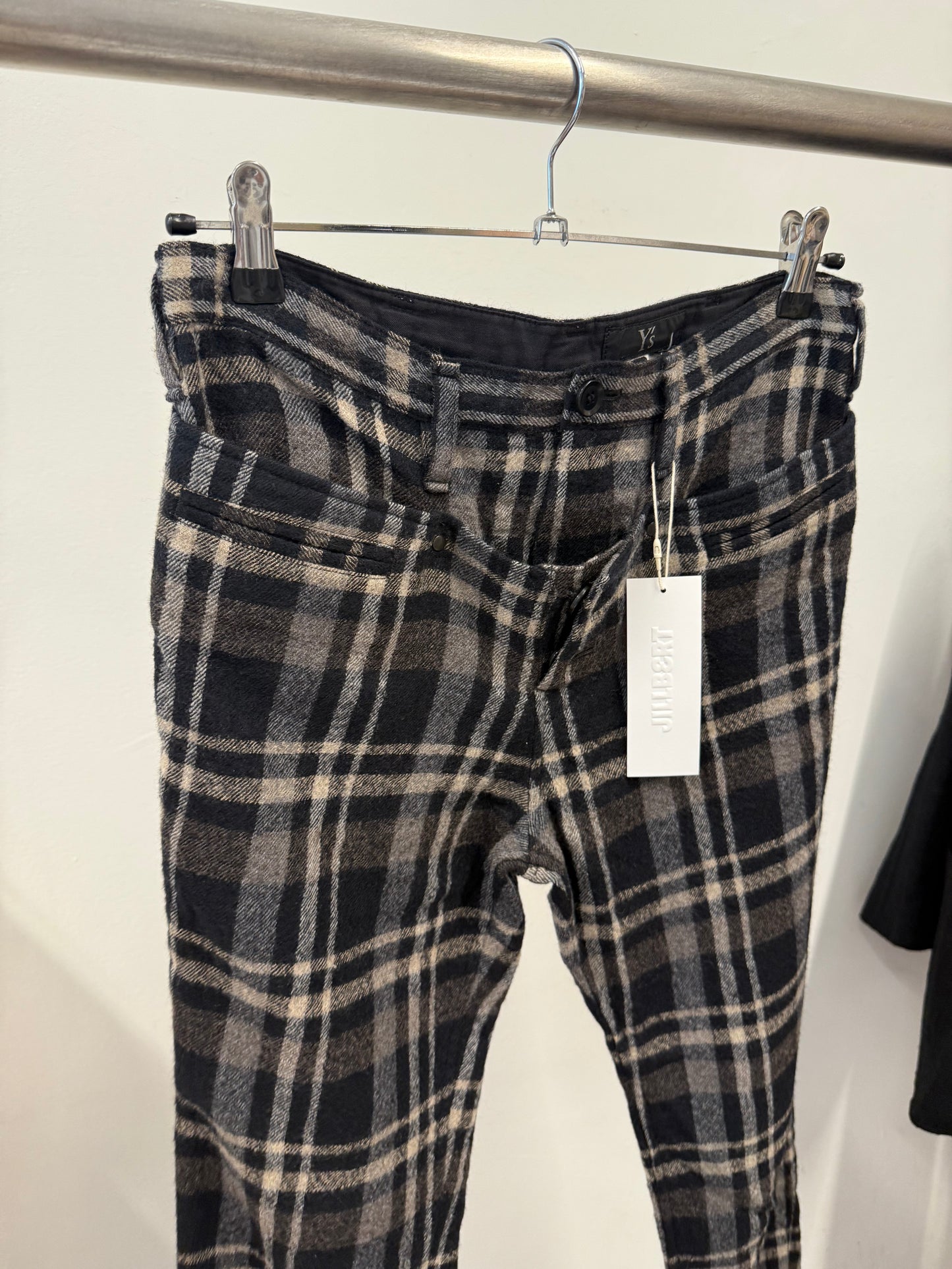 Y’s Yohji Yamamoto – Double-Closure Checked Wool Pants