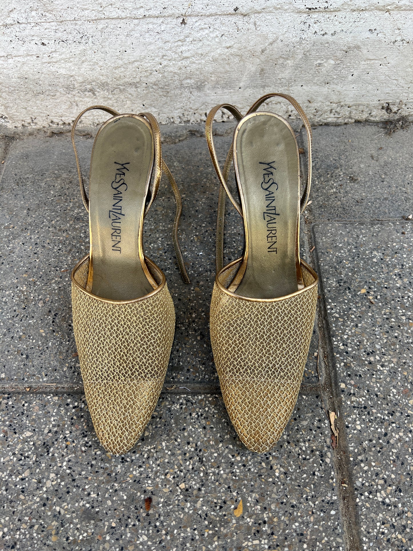 Ysl wrap heels