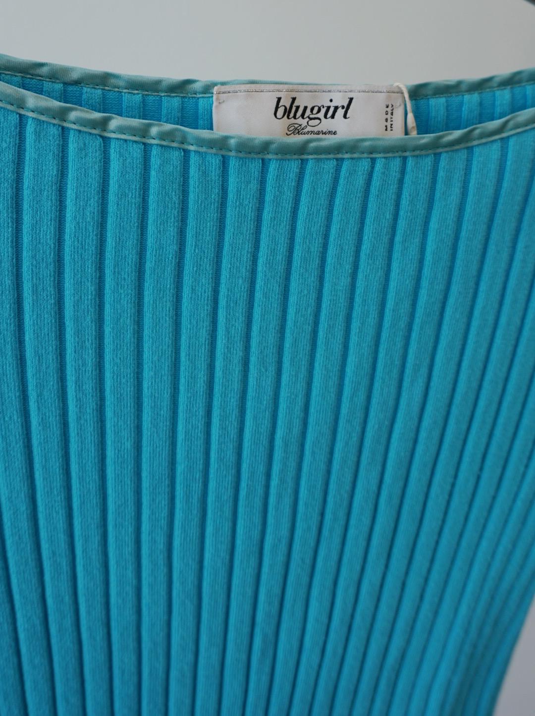 Blugirl Half Sleeve Ribbed Top