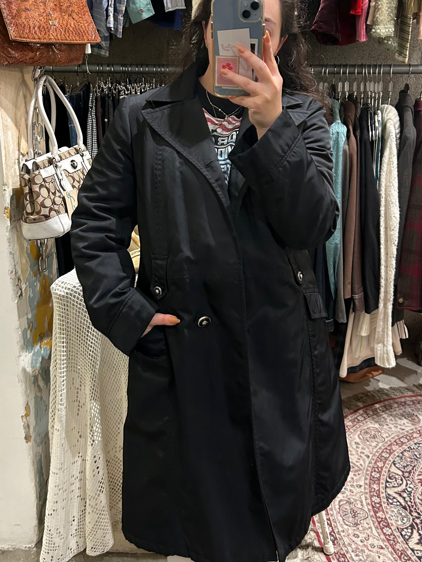 90’s VERSUS nylon trench coat