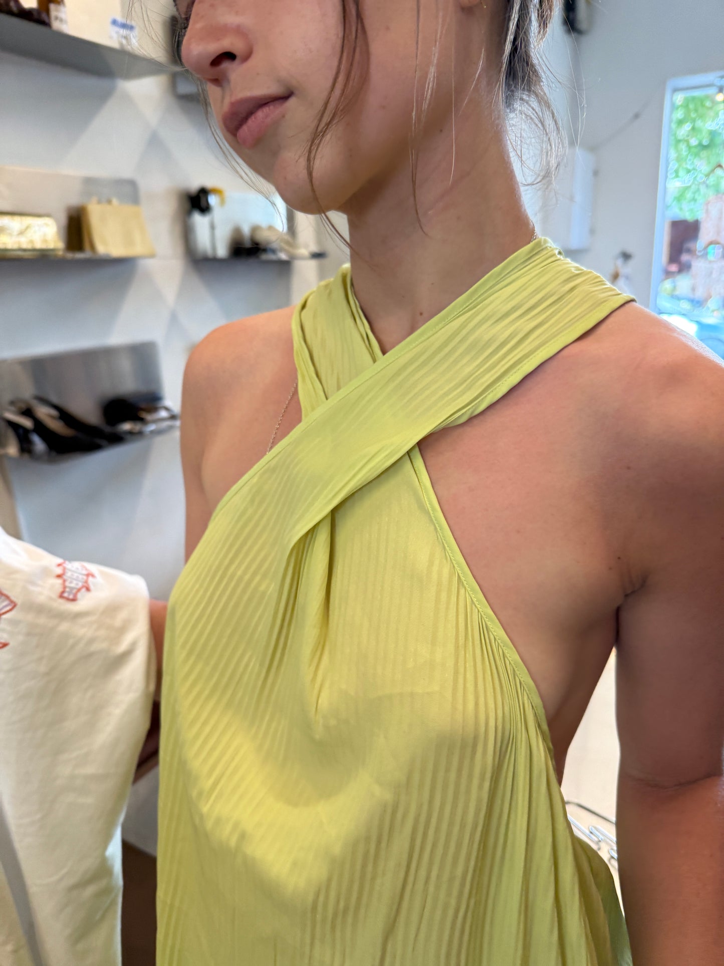 8 by YOOX Pleated Halter Dress