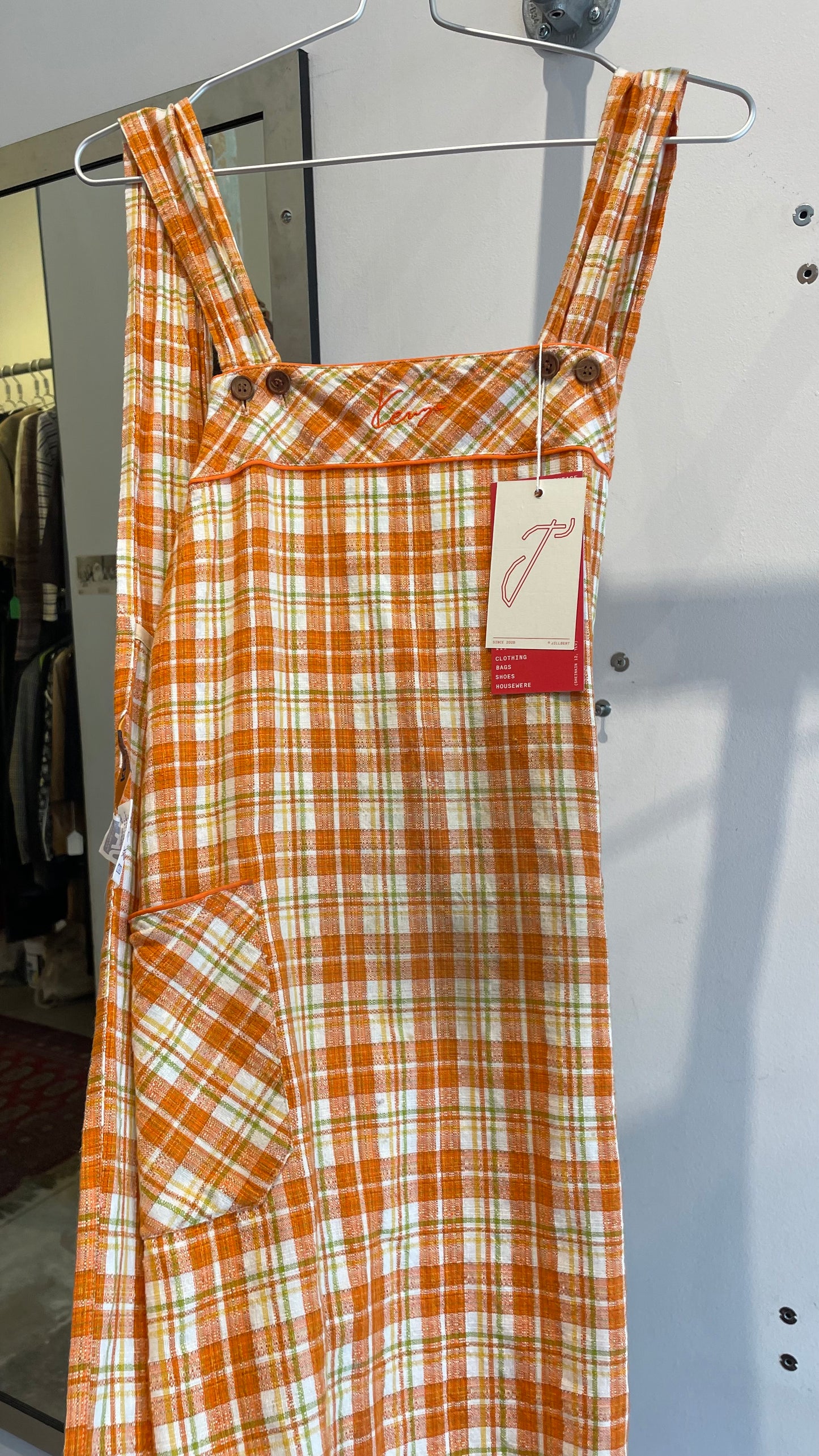 KENZO plaid orange robe