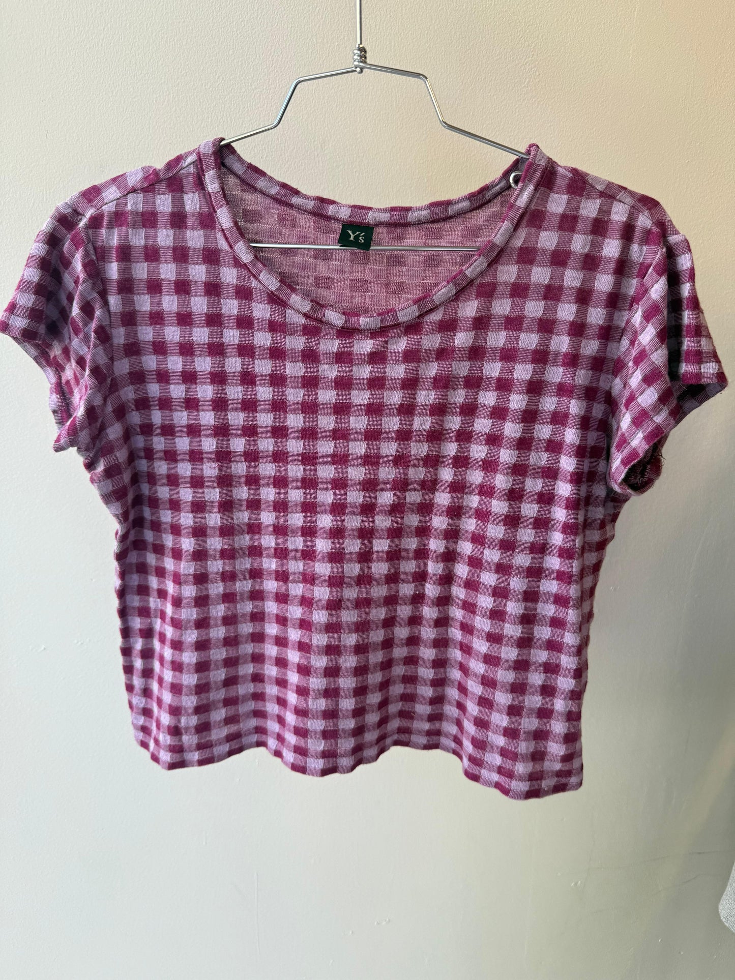 Y’s Gingahm Crop Top