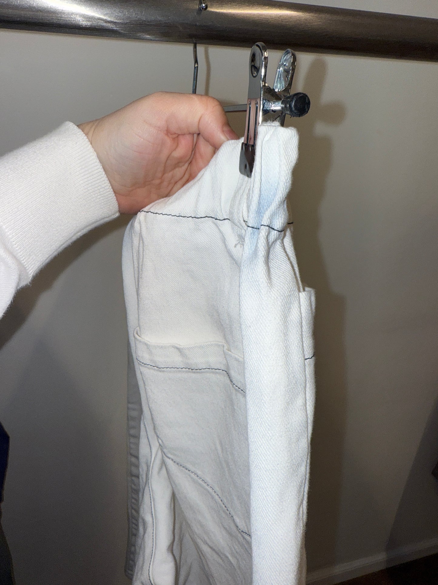 Plantation by Issey Miyake white layered pants