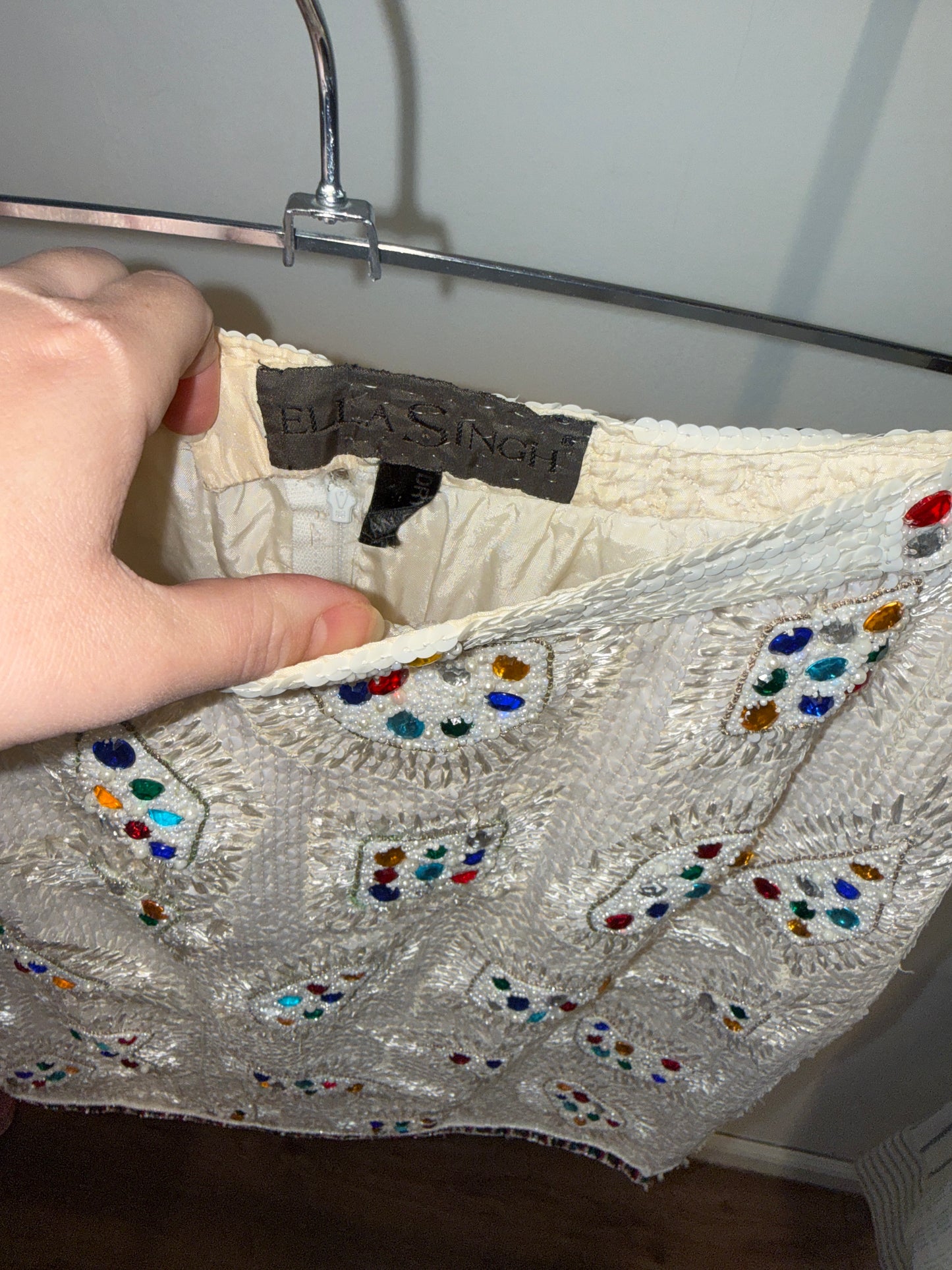 Ella Singh Beaded Mini Skirt