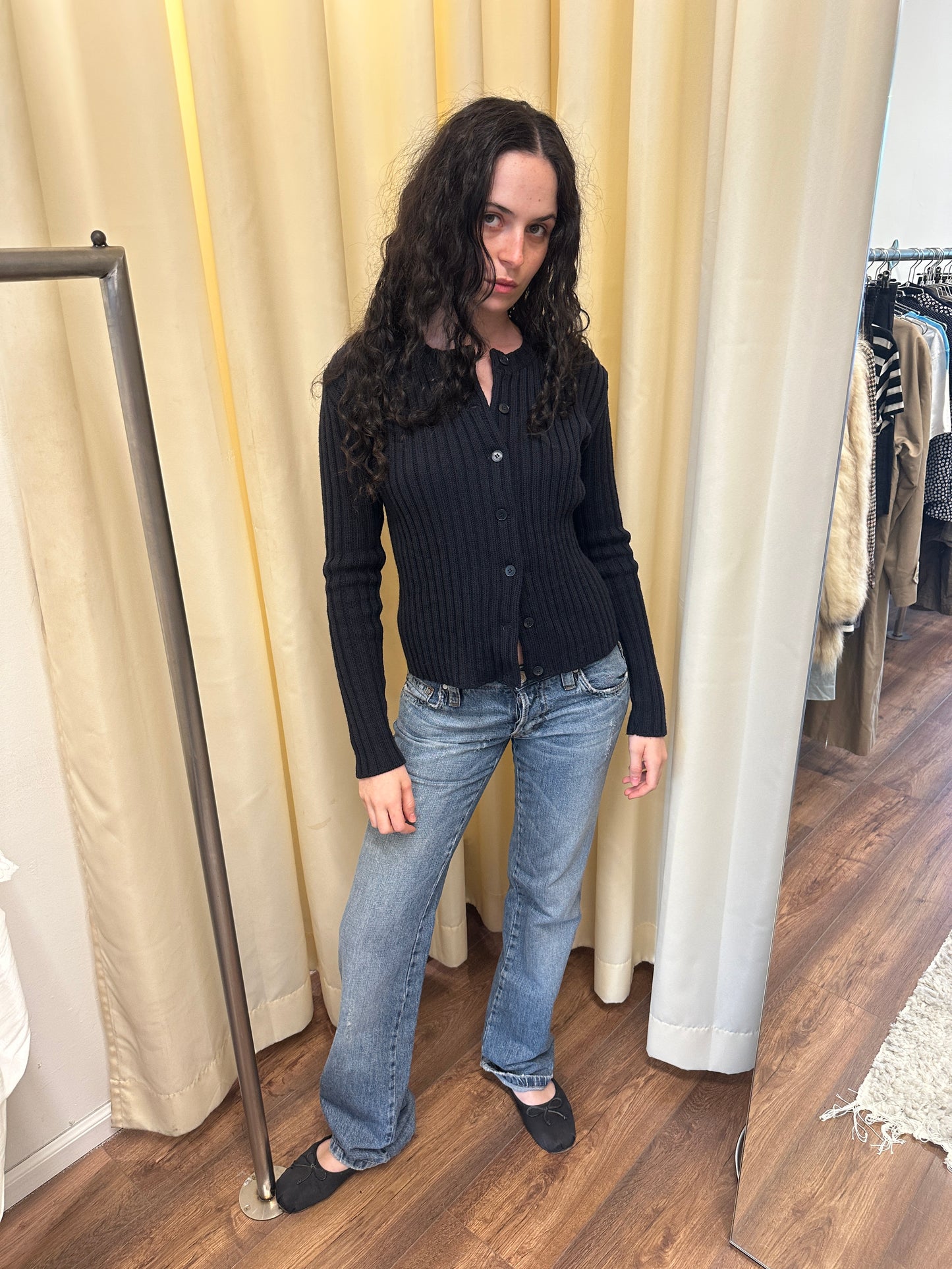 Agnes B. Ribbed Cardigan