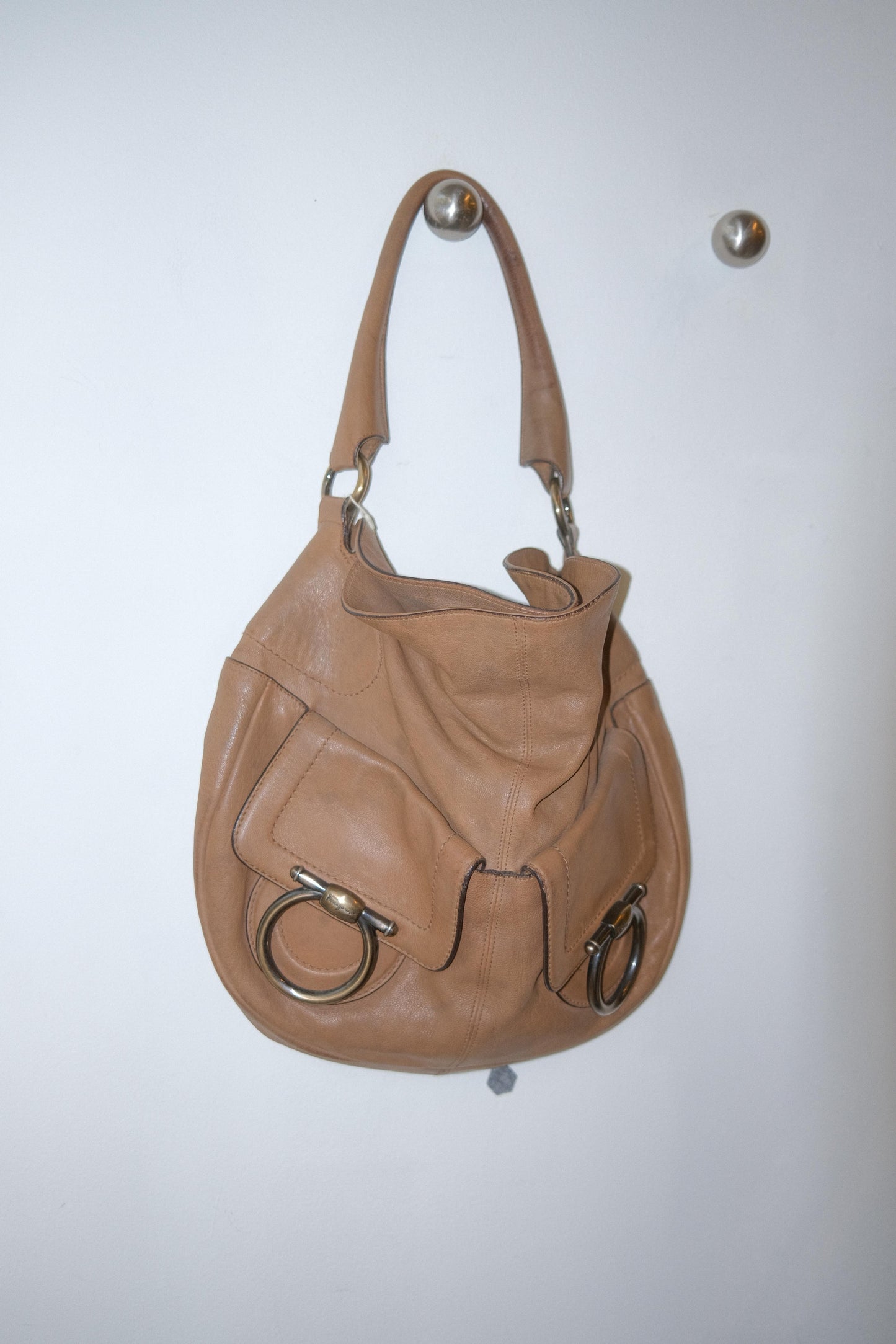 Salvatore Ferragamo Nappa Ring Shoulder Bag c.2005–2009