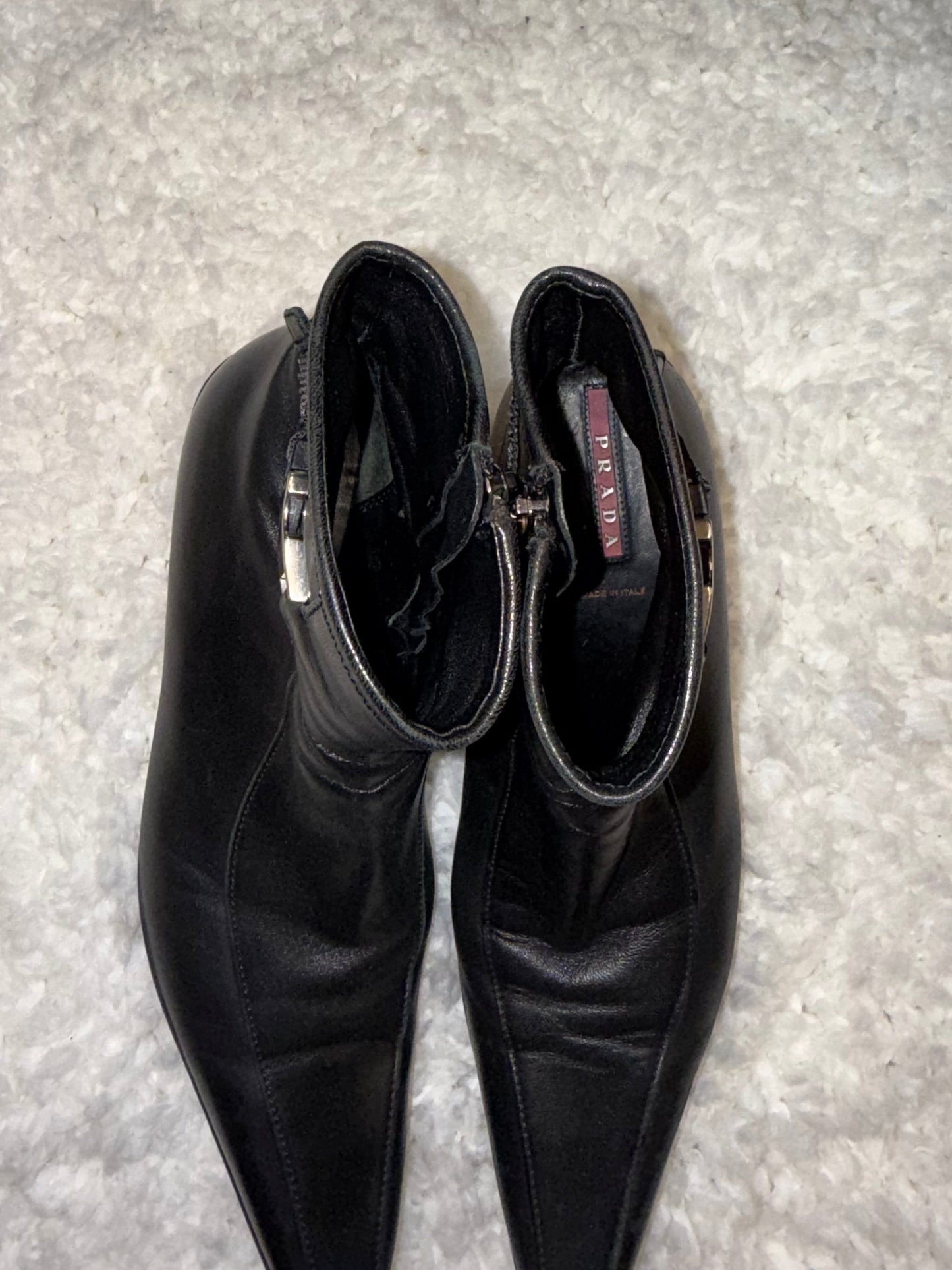 Prada sport Kitten-Heel Ankle Boots 36.5