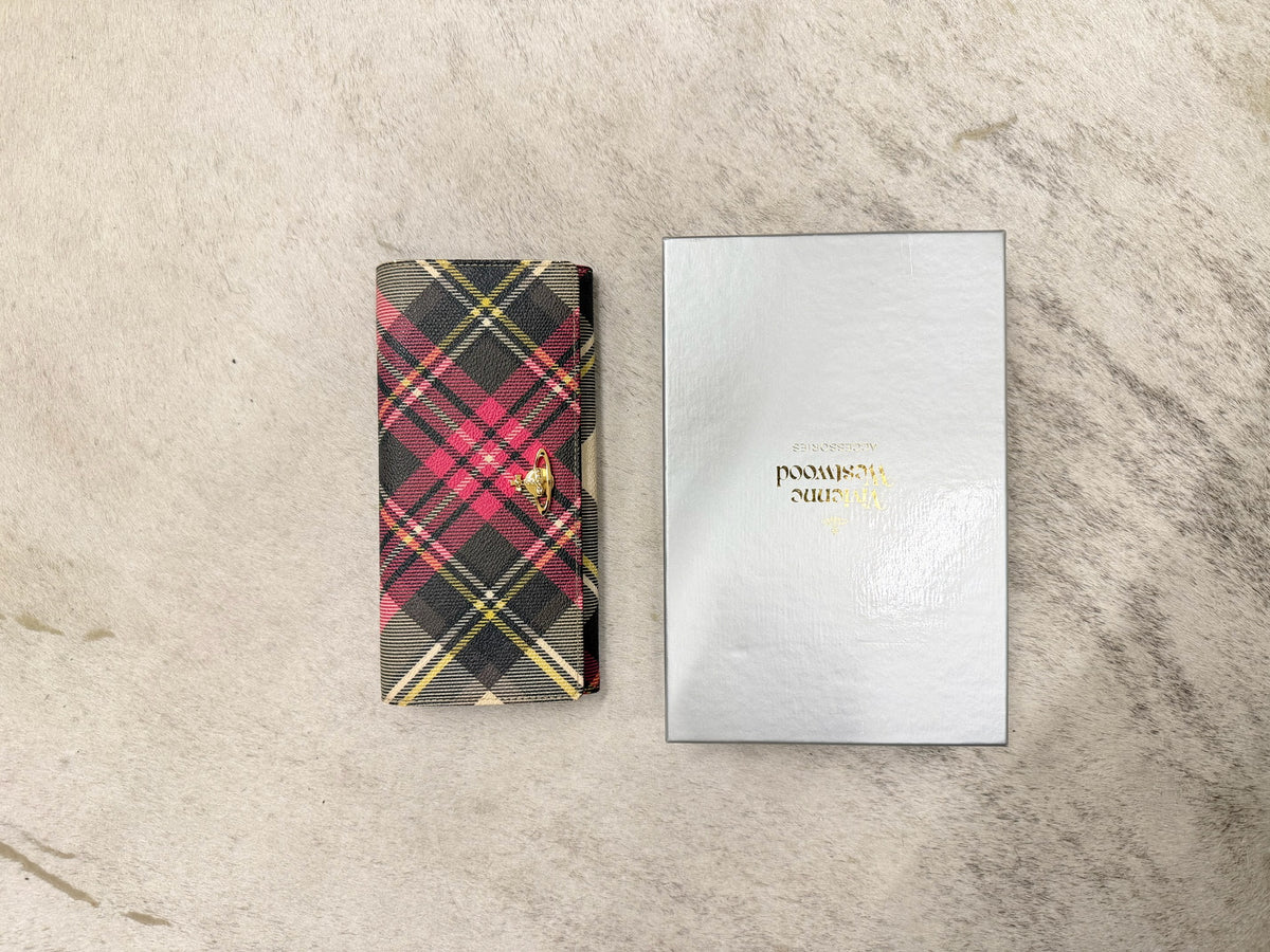 Vivienne Westwood Tartan Long Flap Wallet