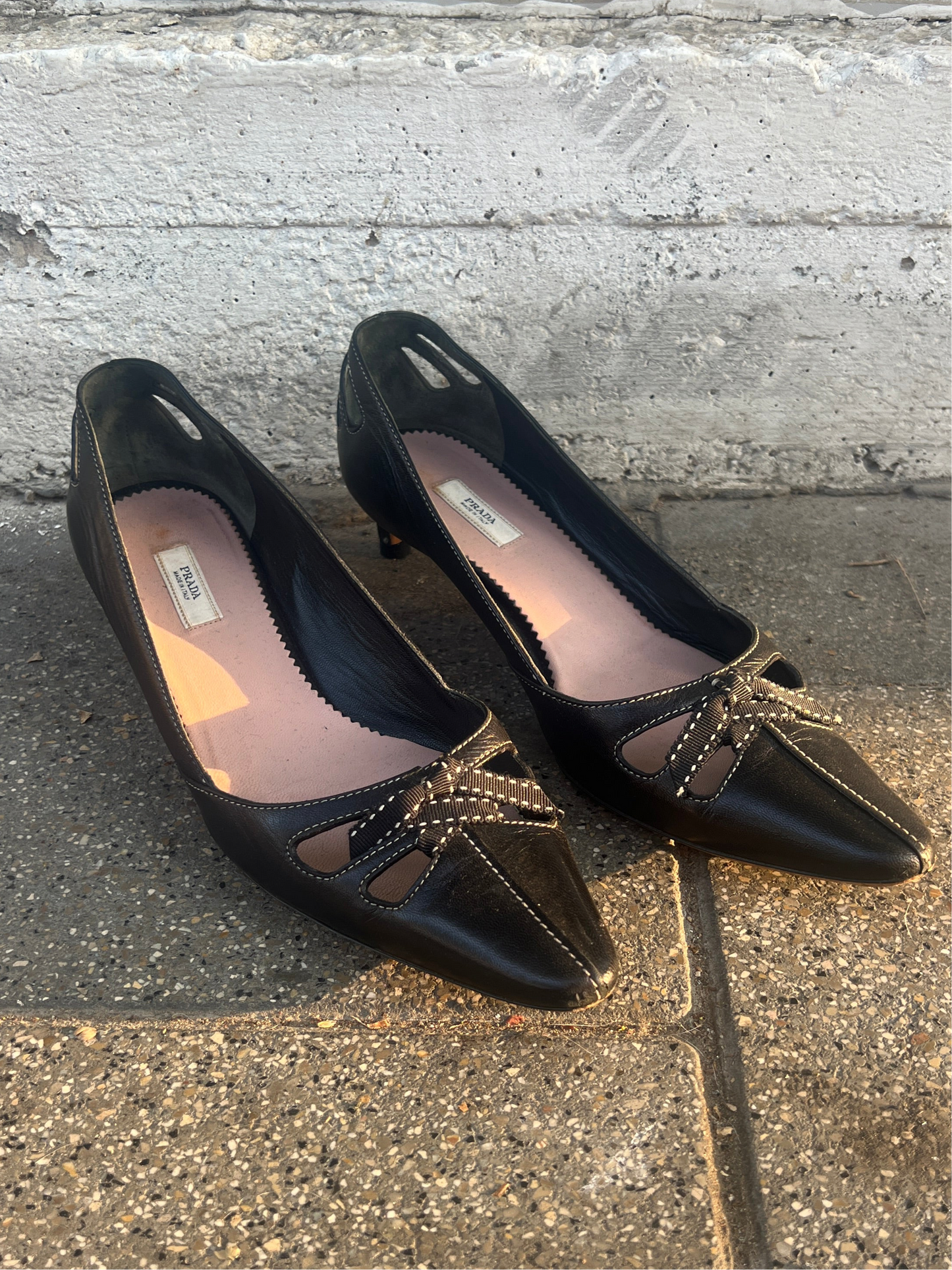 Prada Bow Kitten Heels