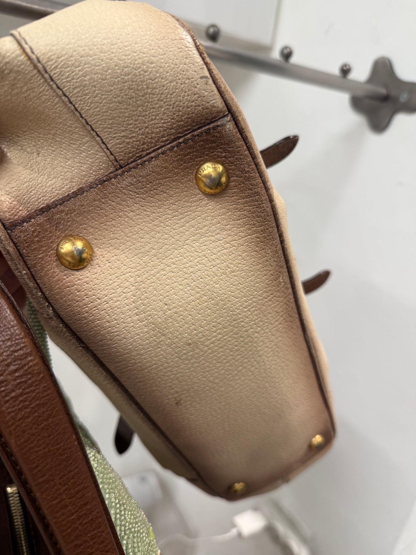 PRADA 2000s Two-Tone Bowler Bag