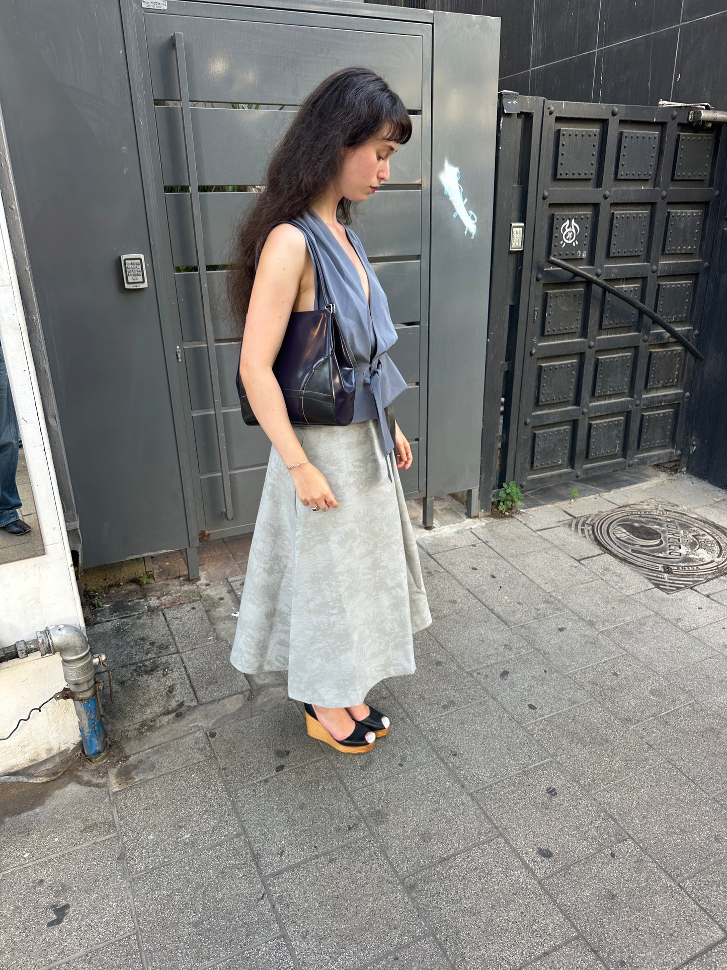 Fray I.D Lace Up Long Skirt